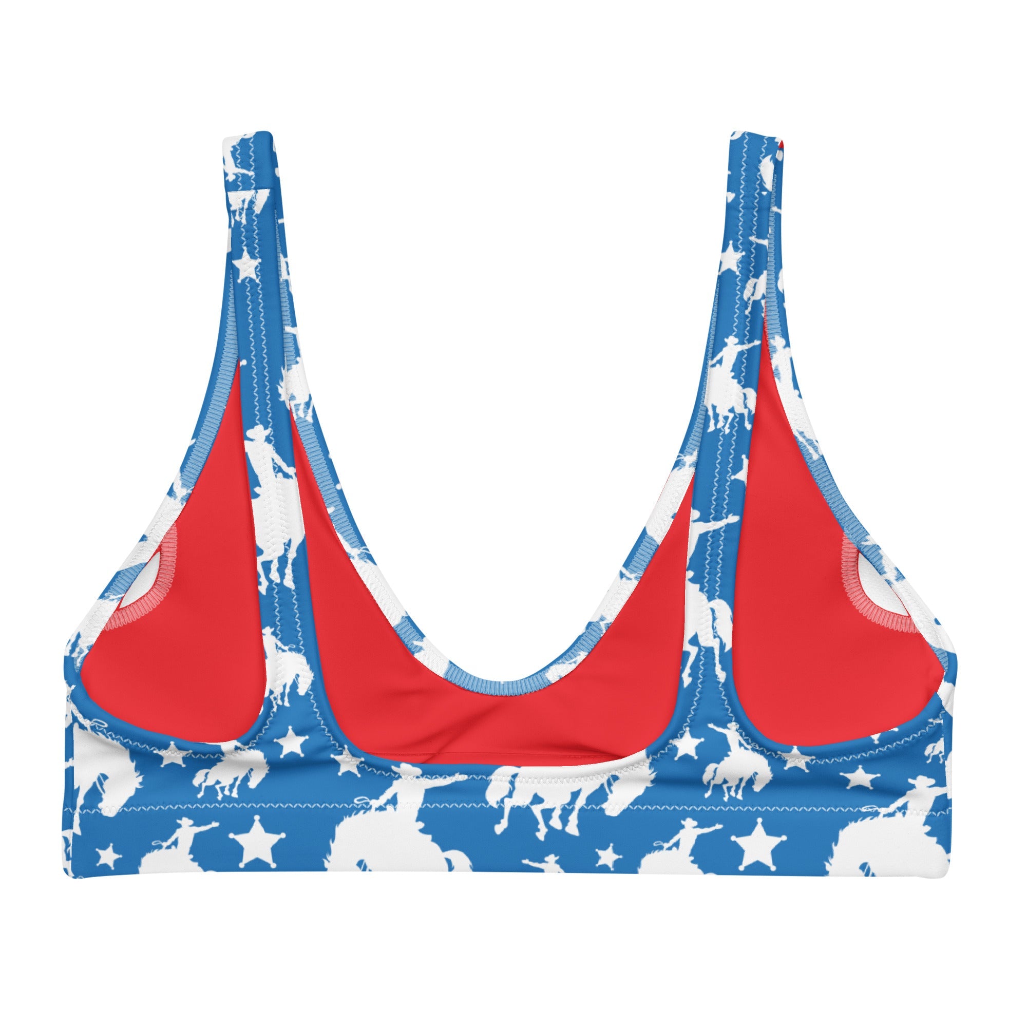 Baha Ranch Yeehaw Blue Rodeo Cowboy Bikini Top by Baha Ranch Western Wear - product image 4