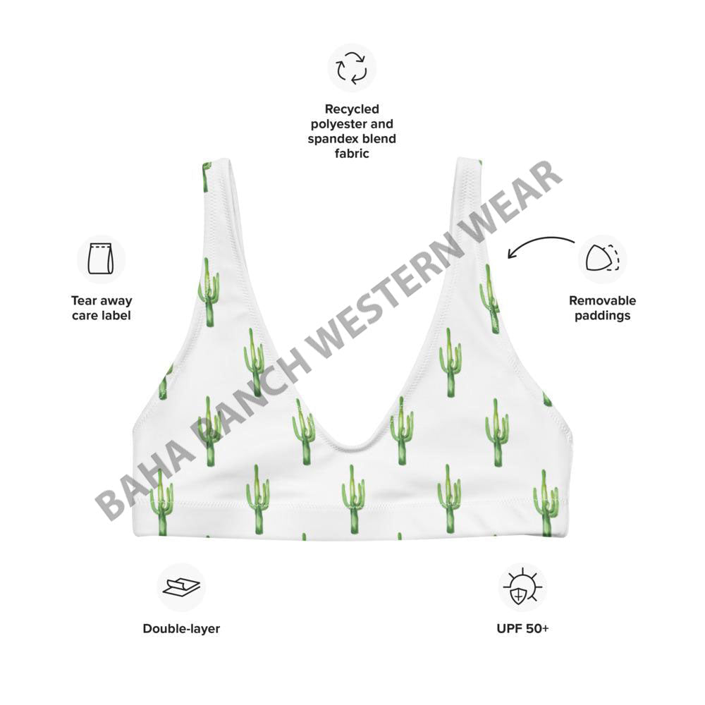 Yeehaw Cactus Bikini Top by Baha Ranch Western Wear - product image 3