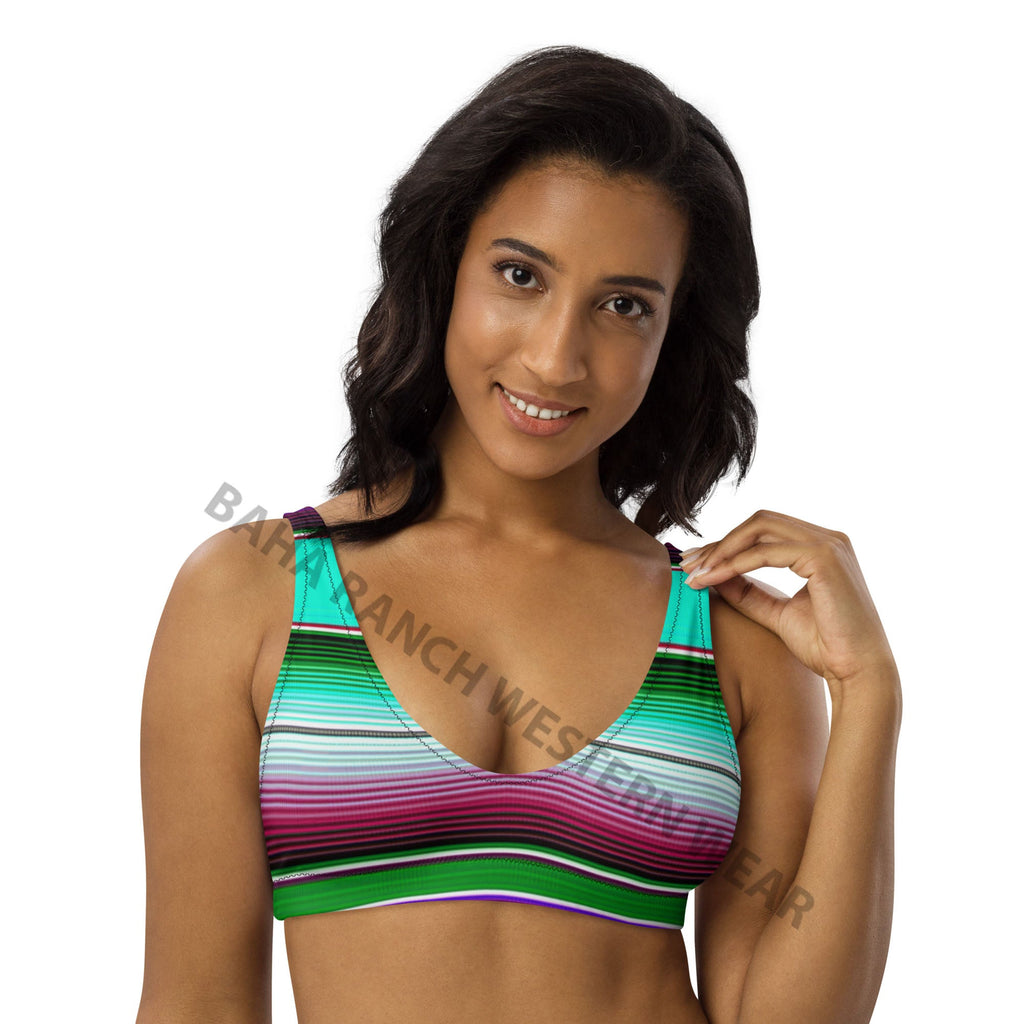 Baha Ranch Yeehaw Aqua Serape Bikini Top by Baha Ranch Western Wear - product image 3