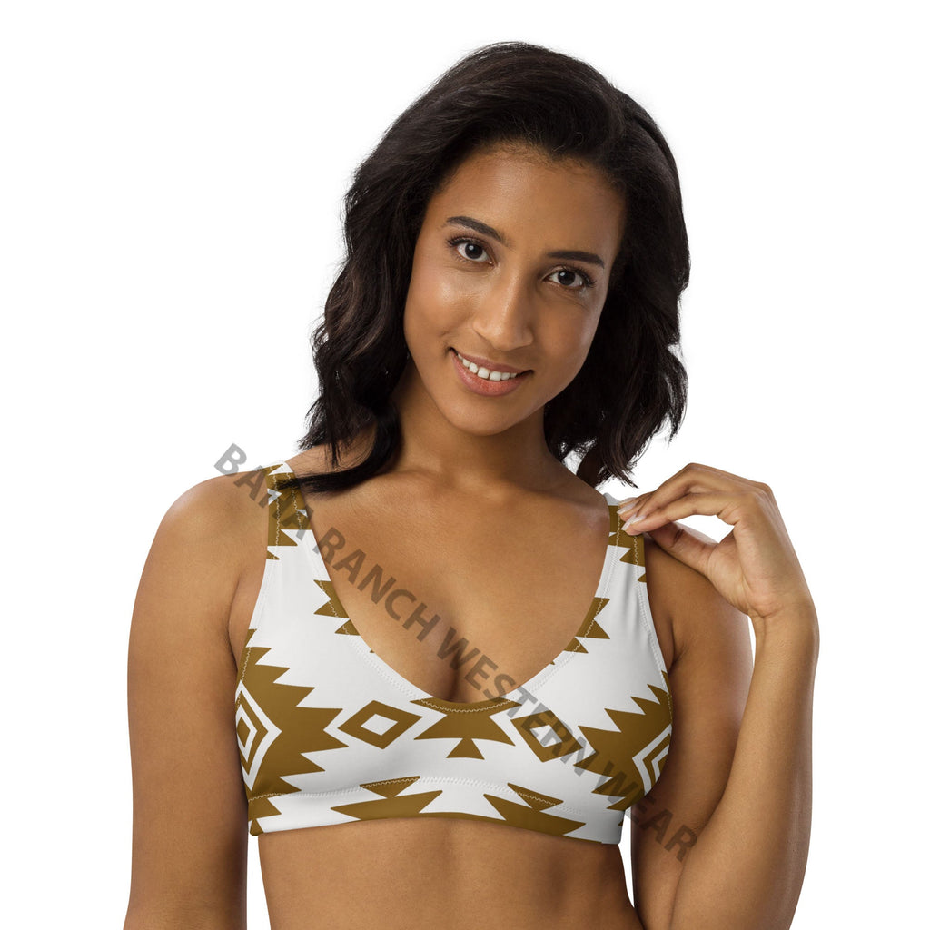 Baha Ranch Yeehaw Bold Brown Aztec Bikini Top by Baha Ranch Western Wear - product image 3