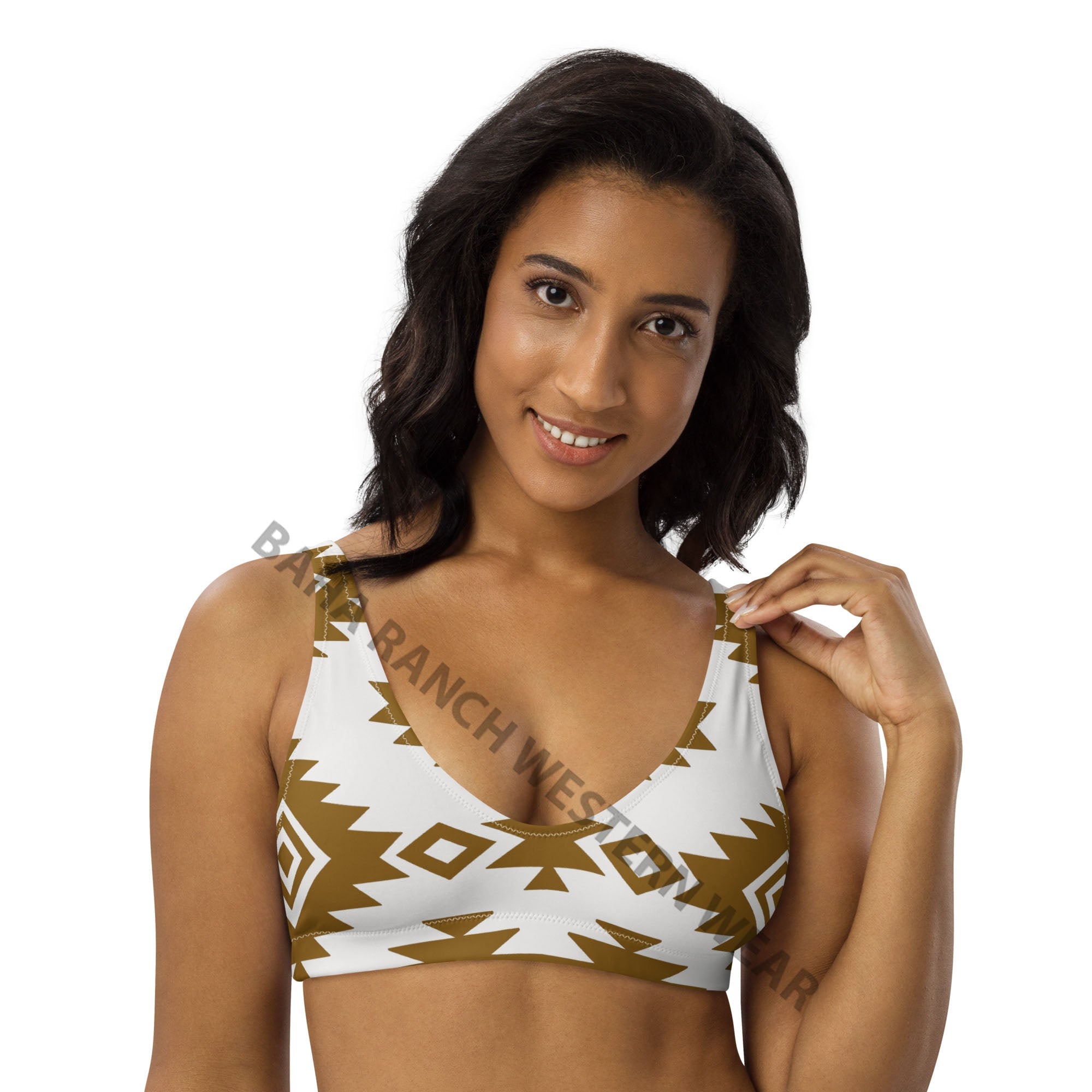 Baha Ranch Yeehaw Bold Brown Aztec Bikini Top by Baha Ranch Western Wear - product image 3