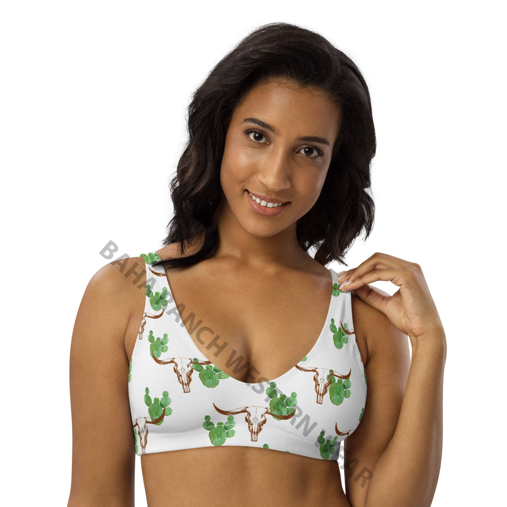 Yeehaw Cactus Bullhead Bikini Top by Baha Ranch Western Wear - product image 3