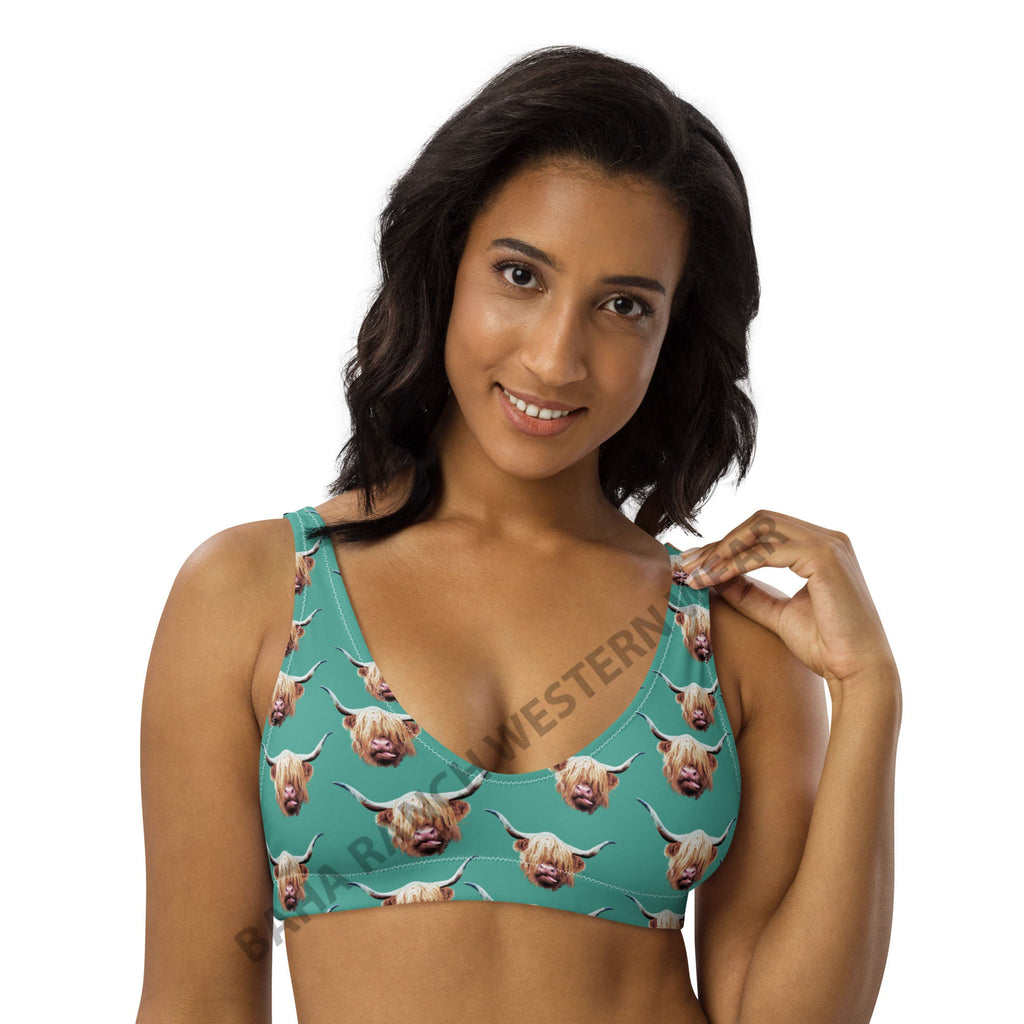 Baha Ranch Yeehaw Highland Cow Bikini Top by Baha Ranch Western Wear - product image 3