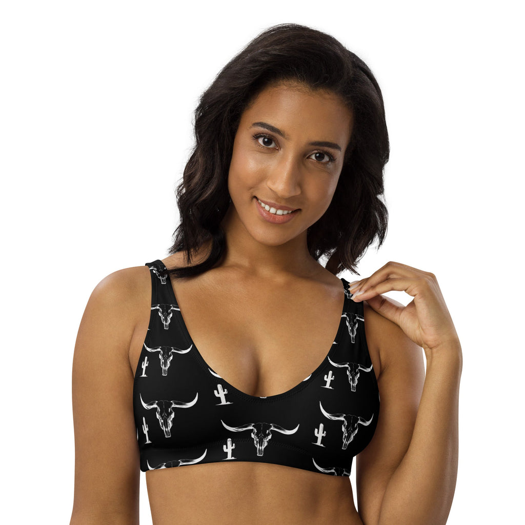 Baha Ranch Yeehaw White Bullhead Cactus Bikini Top by Baha Ranch Western Wear - product image 4