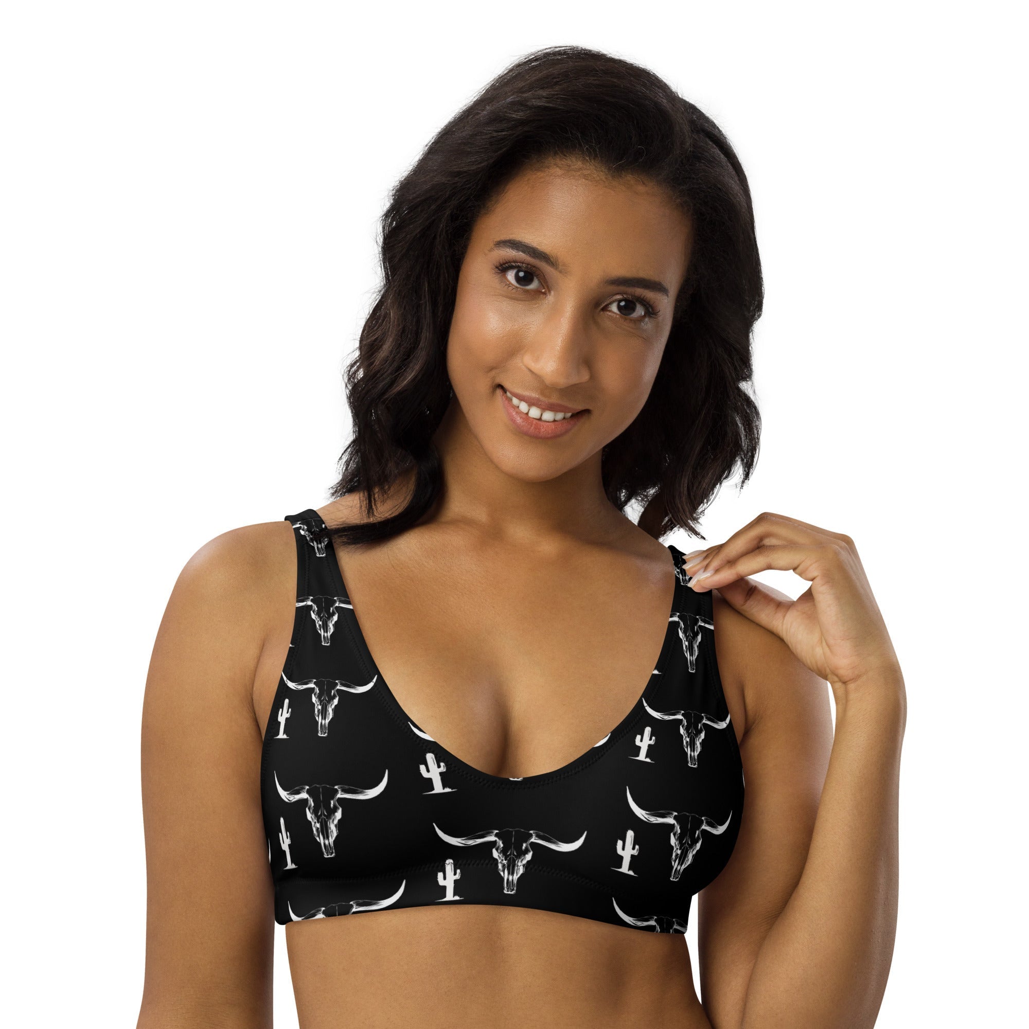 Yeehaw Longhorn Cactus Bikini Top Size Small Ready to ship by Baha Ranch Western Wear - product image 3