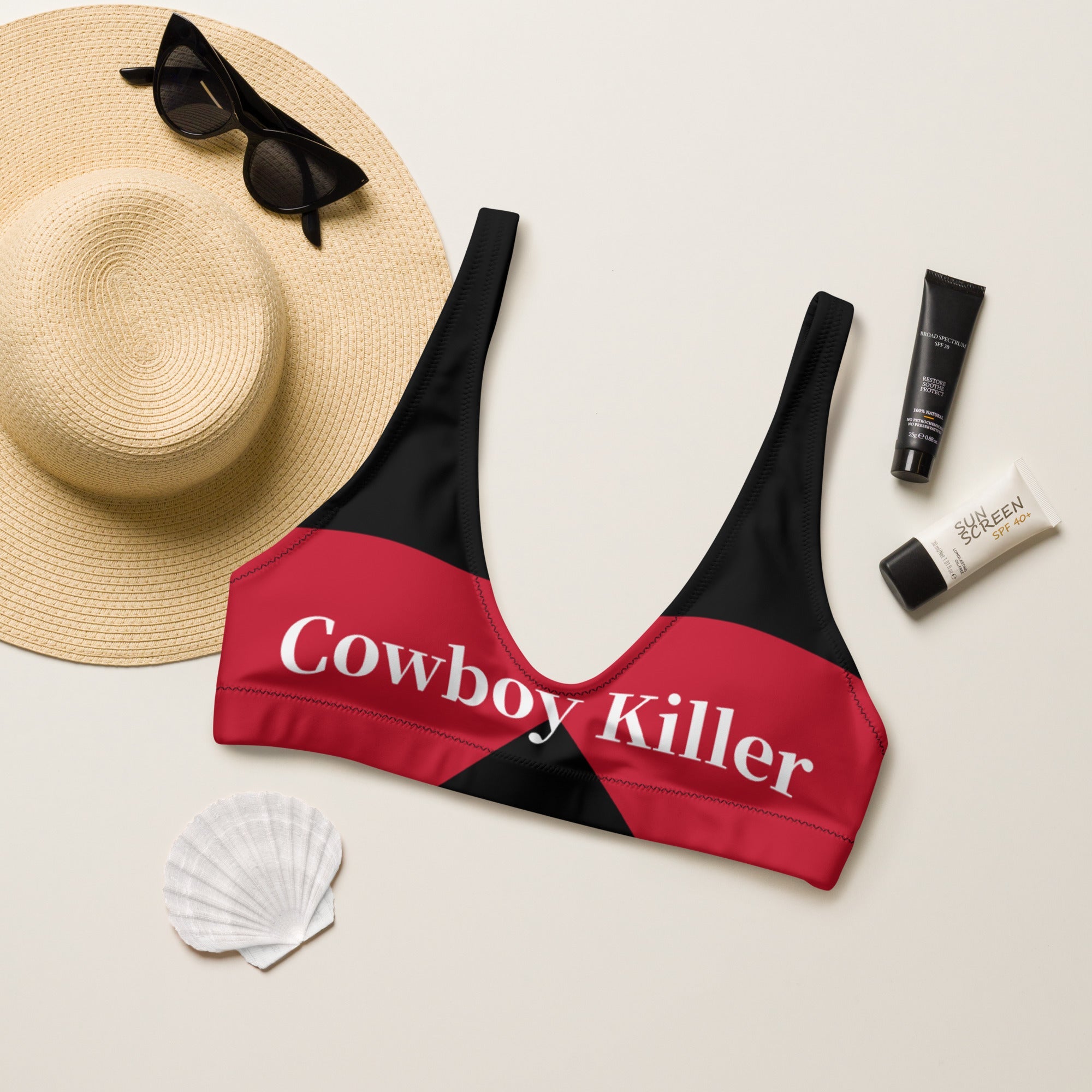 Ready to Ship Yeehaw Cowboy Killer Bikini Top Size Medium by Baha Ranch Western Wear - product image 3