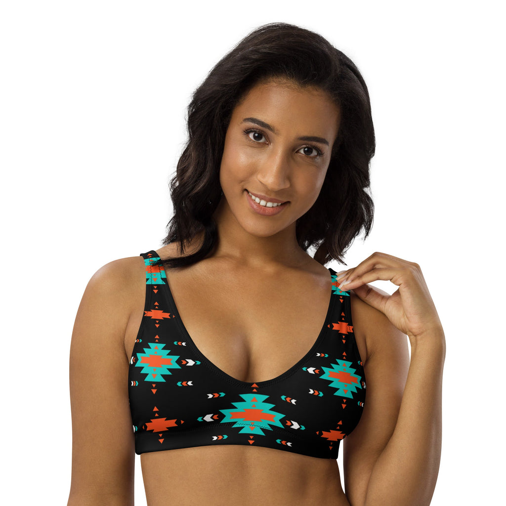 Baha Ranch Yeehaw Turquoise & Orange Aztec Bikini Top by Baha Ranch Western Wear - product image 3