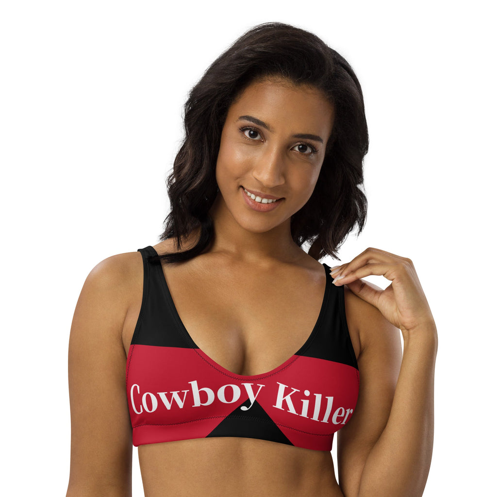 Ready to Ship Yeehaw Cowboy Killer Bikini Top Size Medium by Baha Ranch Western Wear