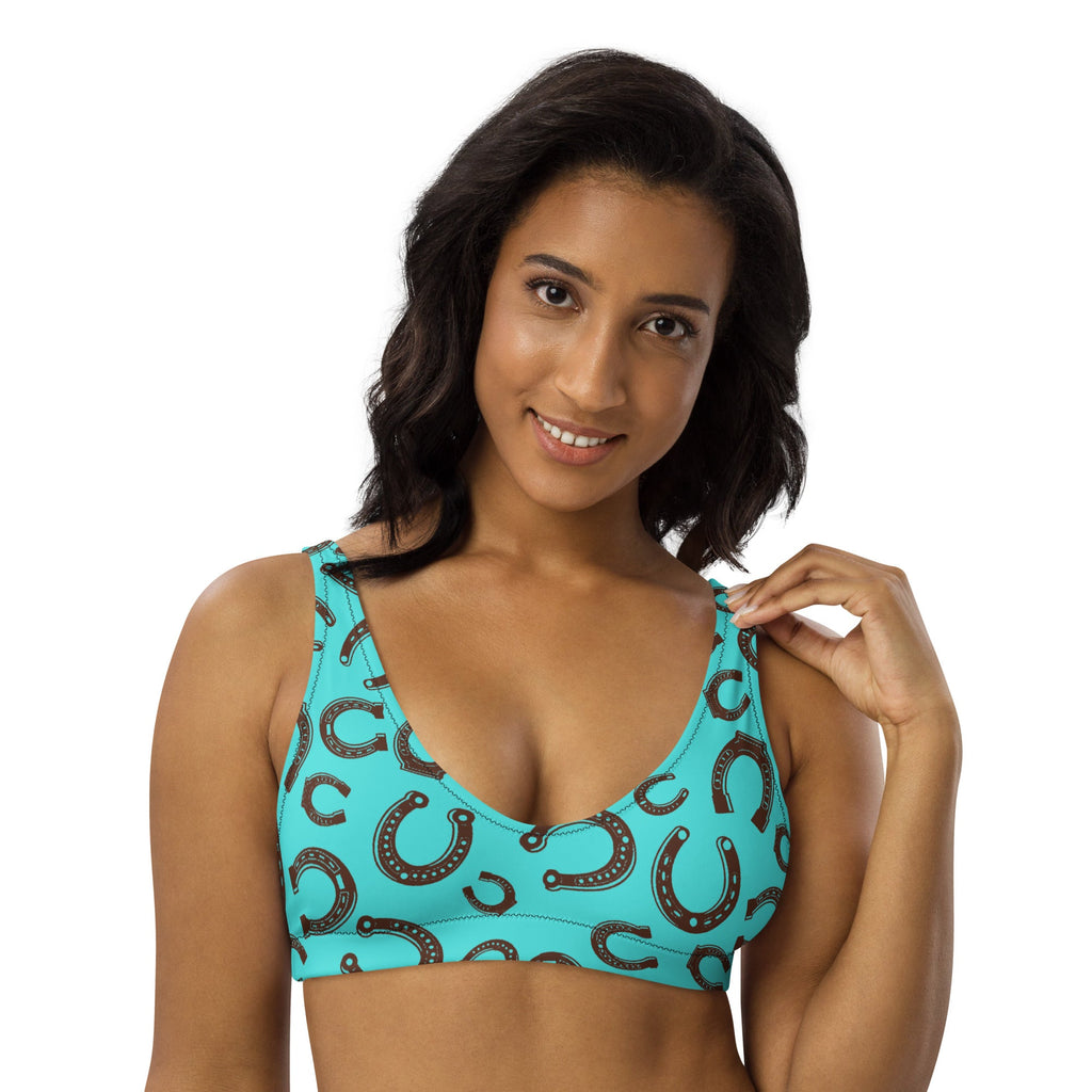Baha Ranch Yeehaw Turquoise Horseshoe Bikini Top by Baha Ranch Western Wear - product image 5