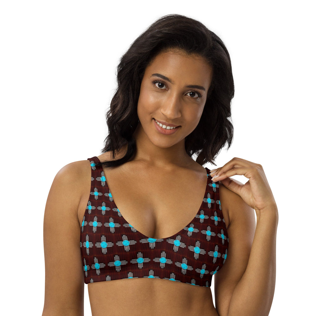 Baha Ranch Yeehaw Turquoise Zia Bikini Top by Baha Ranch Western Wear - product image 4