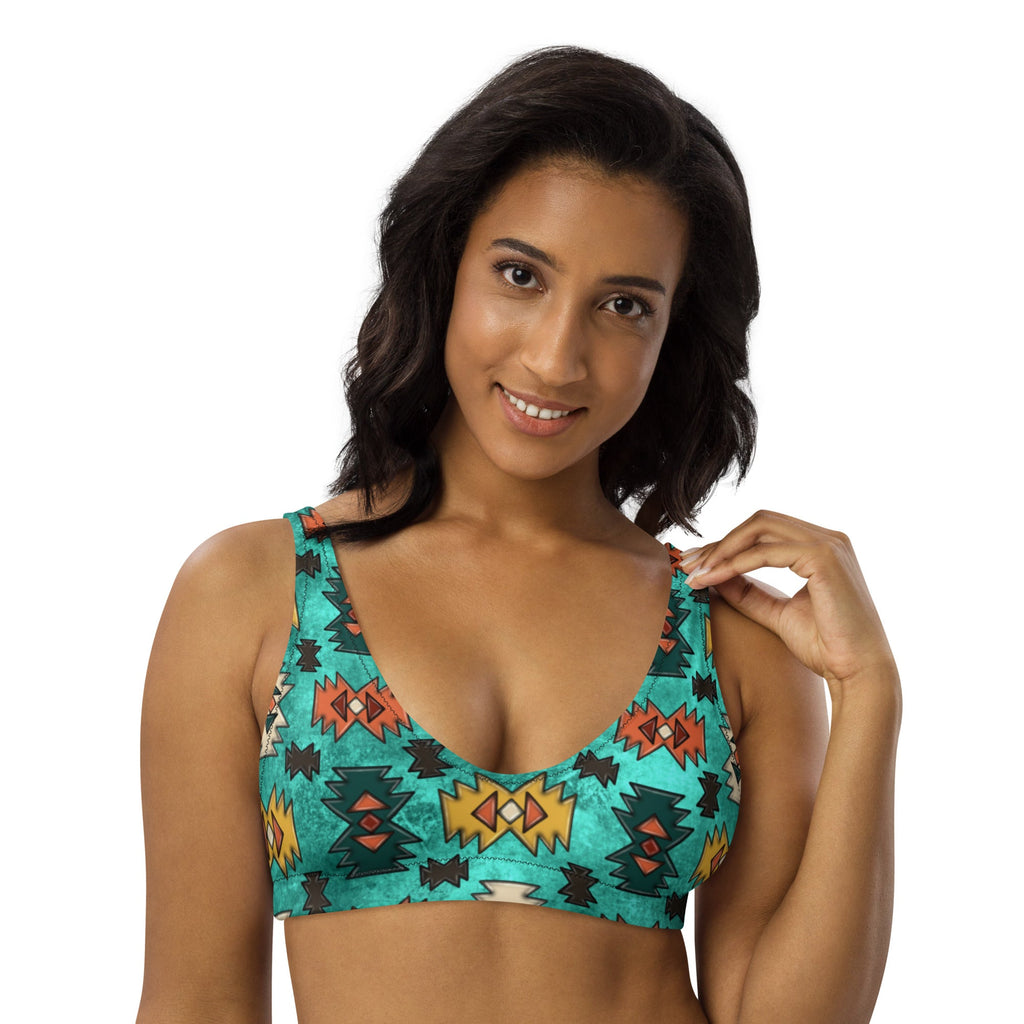 Baha Ranch Yeehaw Turquoise Aztec Bikini Top by Baha Ranch Western Wear - product image 4