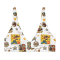 Baha Ranch Yeehaw Vintage Cowgirl Collage White Bikini Top by Baha Ranch Western Wear