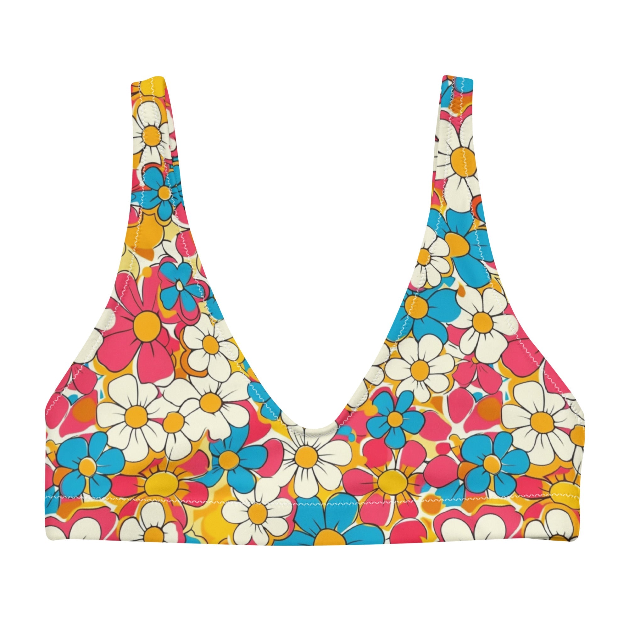 Baha Ranch Yeehaw Flower Child Retro Bikini Top by Baha Ranch Western Wear