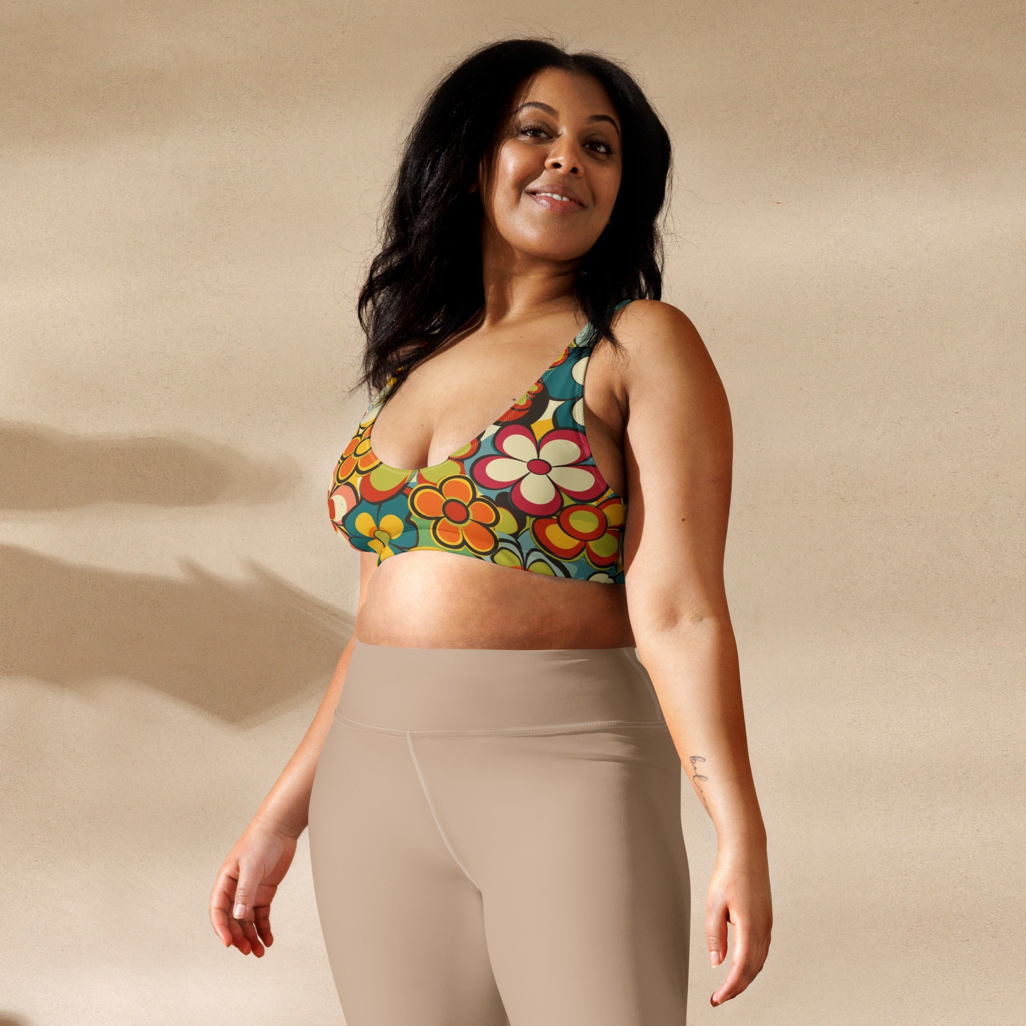 Baha Ranch Yeehaw Woodstock Retro Floral Bikini Top by Baha Ranch Western Wear - product image 2