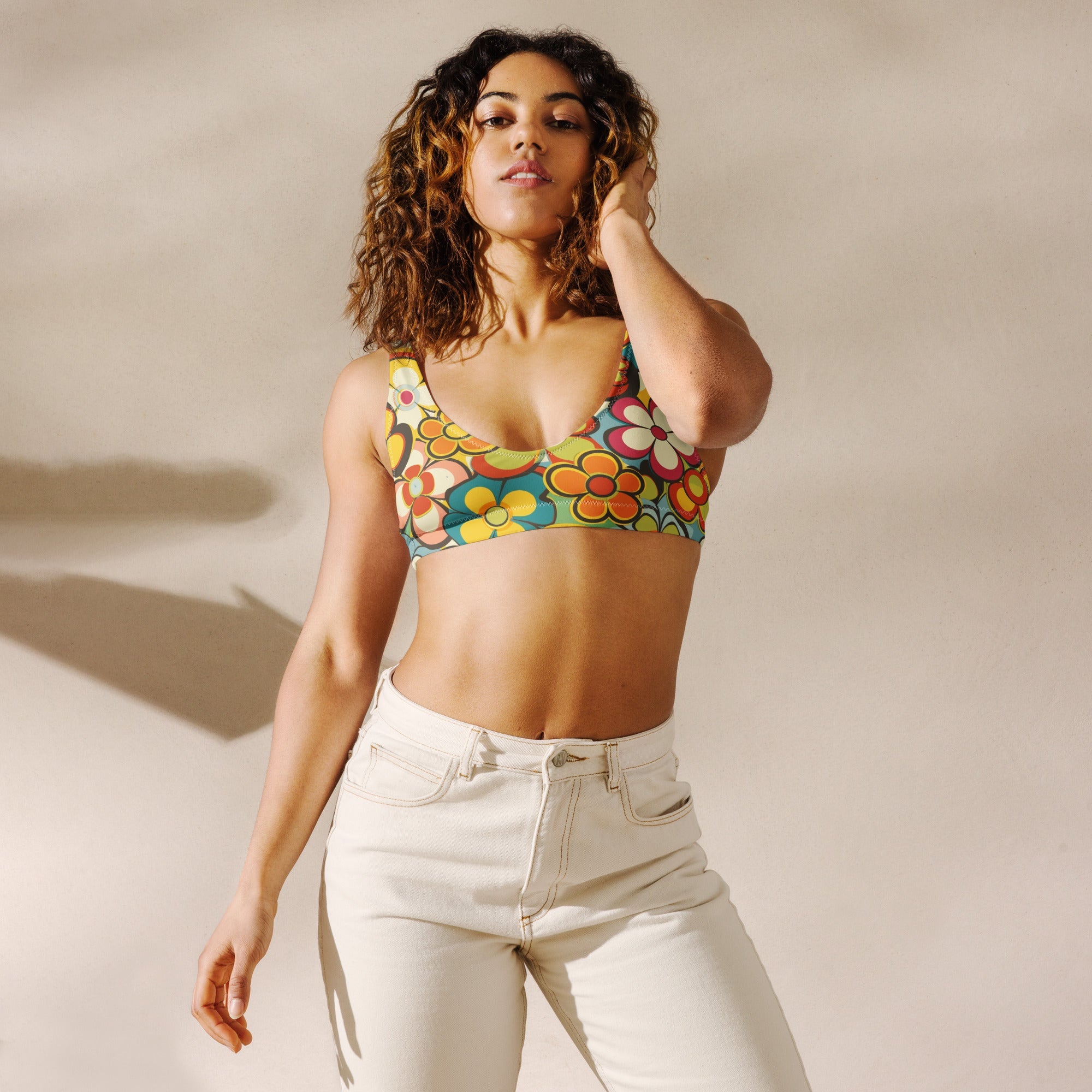 Baha Ranch Yeehaw Woodstock Retro Floral Bikini Top by Baha Ranch Western Wear - product image 4