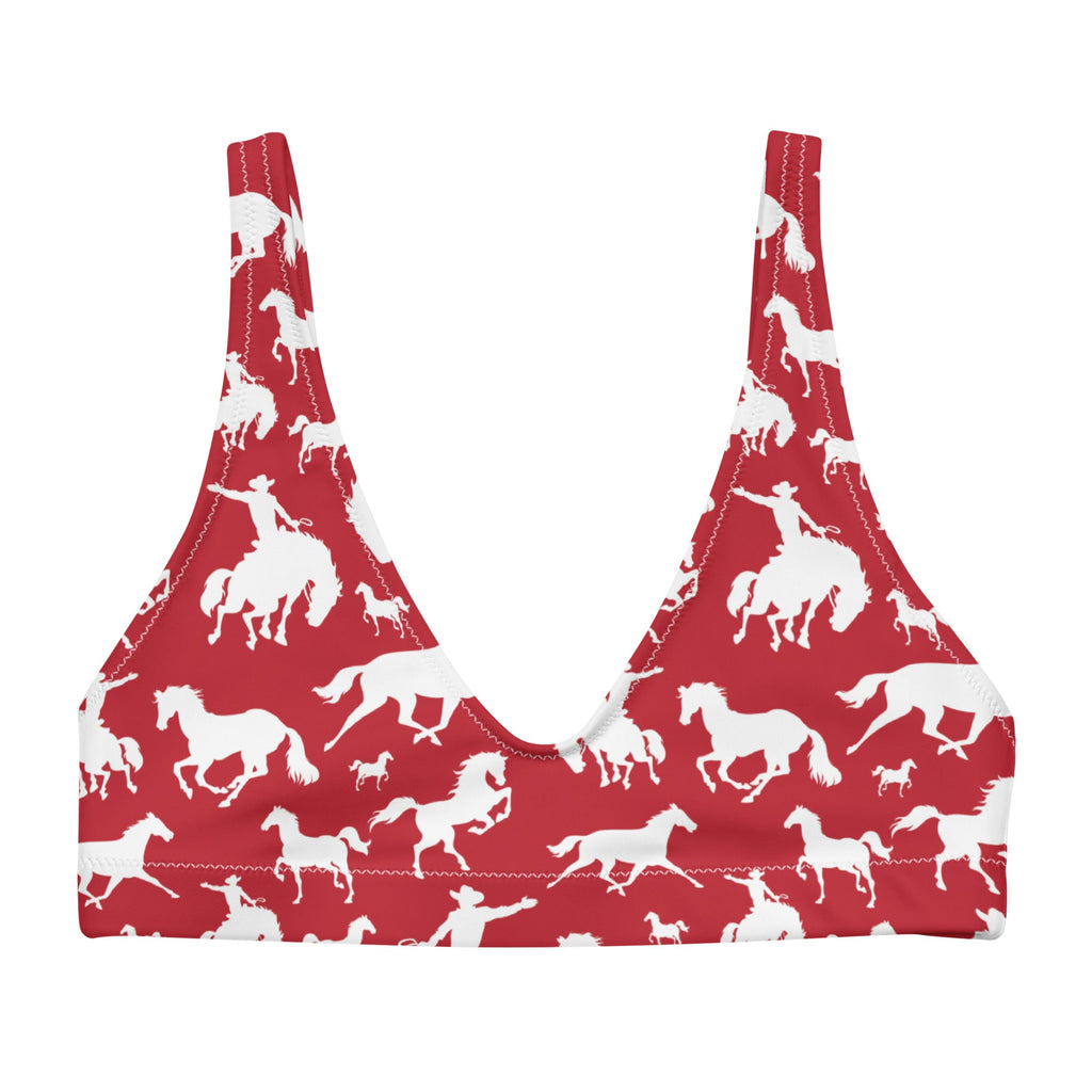 Baha Ranch Yeehaw Red Rodeo Cowboy Bikini Top by Baha Ranch Western Wear