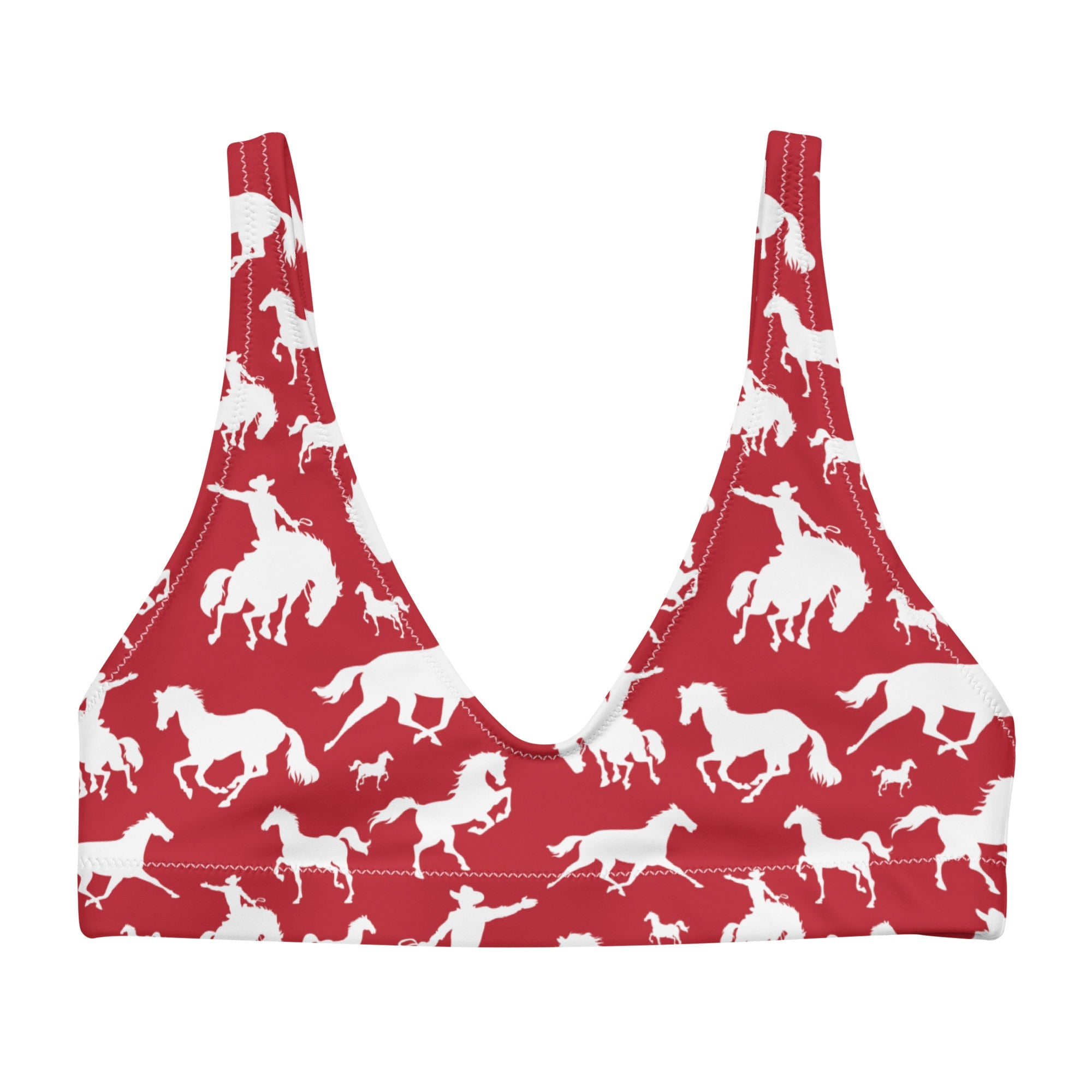Baha Ranch Yeehaw Red Rodeo Cowboy Bikini Top by Baha Ranch Western Wear