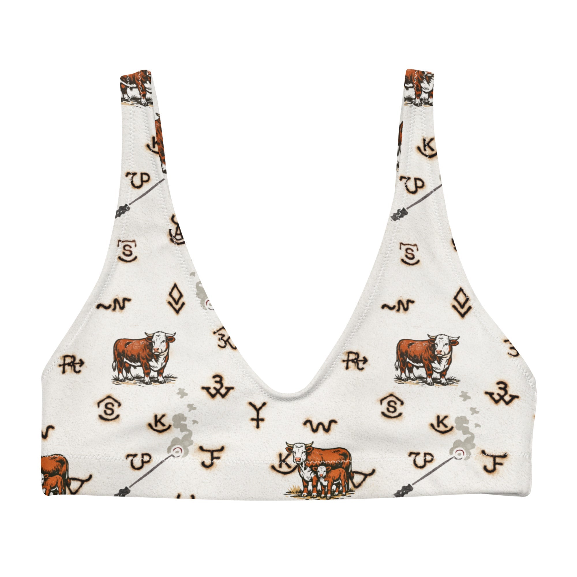 Baha Ranch Yeehaw Hereford Brands Bikini Top by Baha Ranch Western Wear