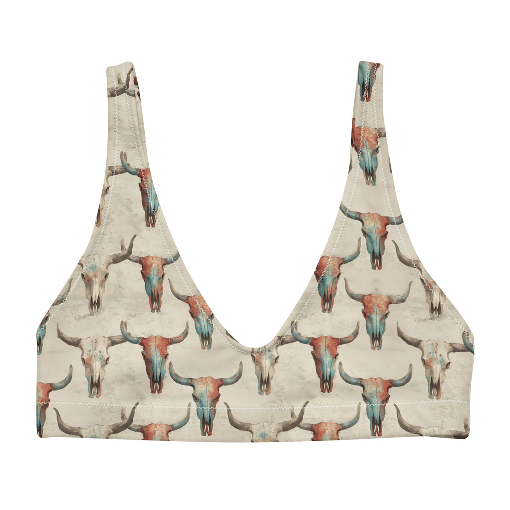 Baha Ranch Yeehaw Bullhead Skulls Bikini Top by Baha Ranch Western Wear