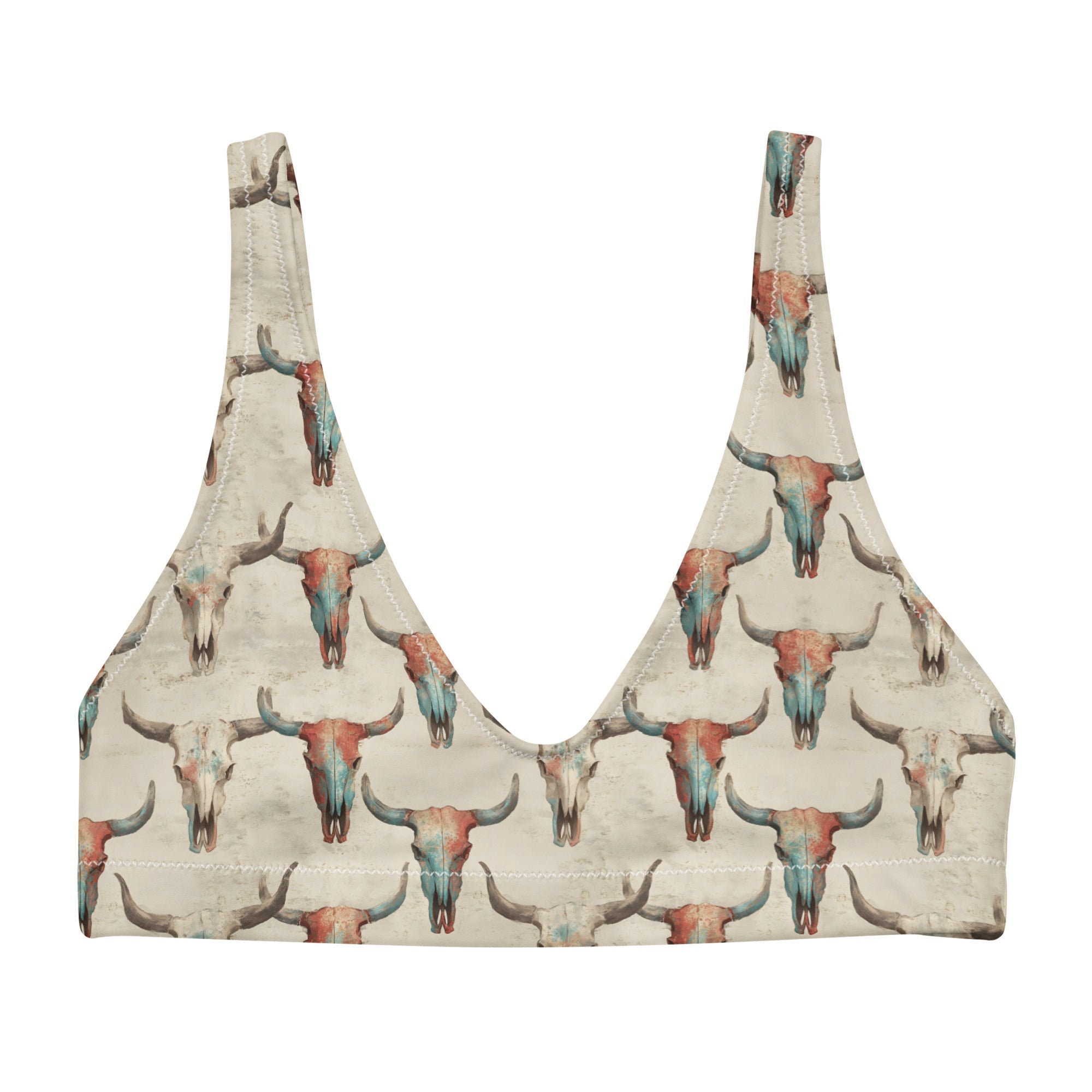 Baha Ranch Yeehaw Bullhead Skulls Bikini Top by Baha Ranch Western Wear