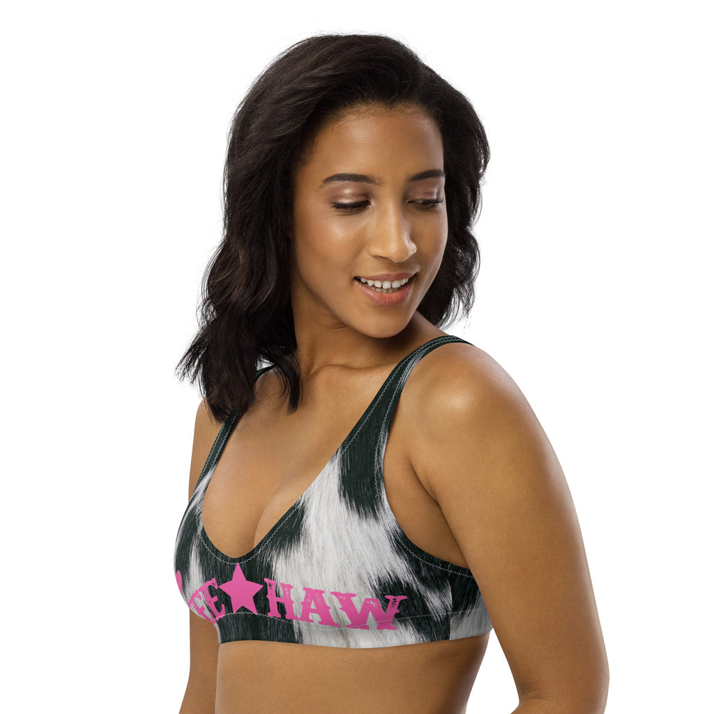 Baha Ranch Yeehaw Cow Print Bikini Top by Baha Ranch Western Wear - product image 5
