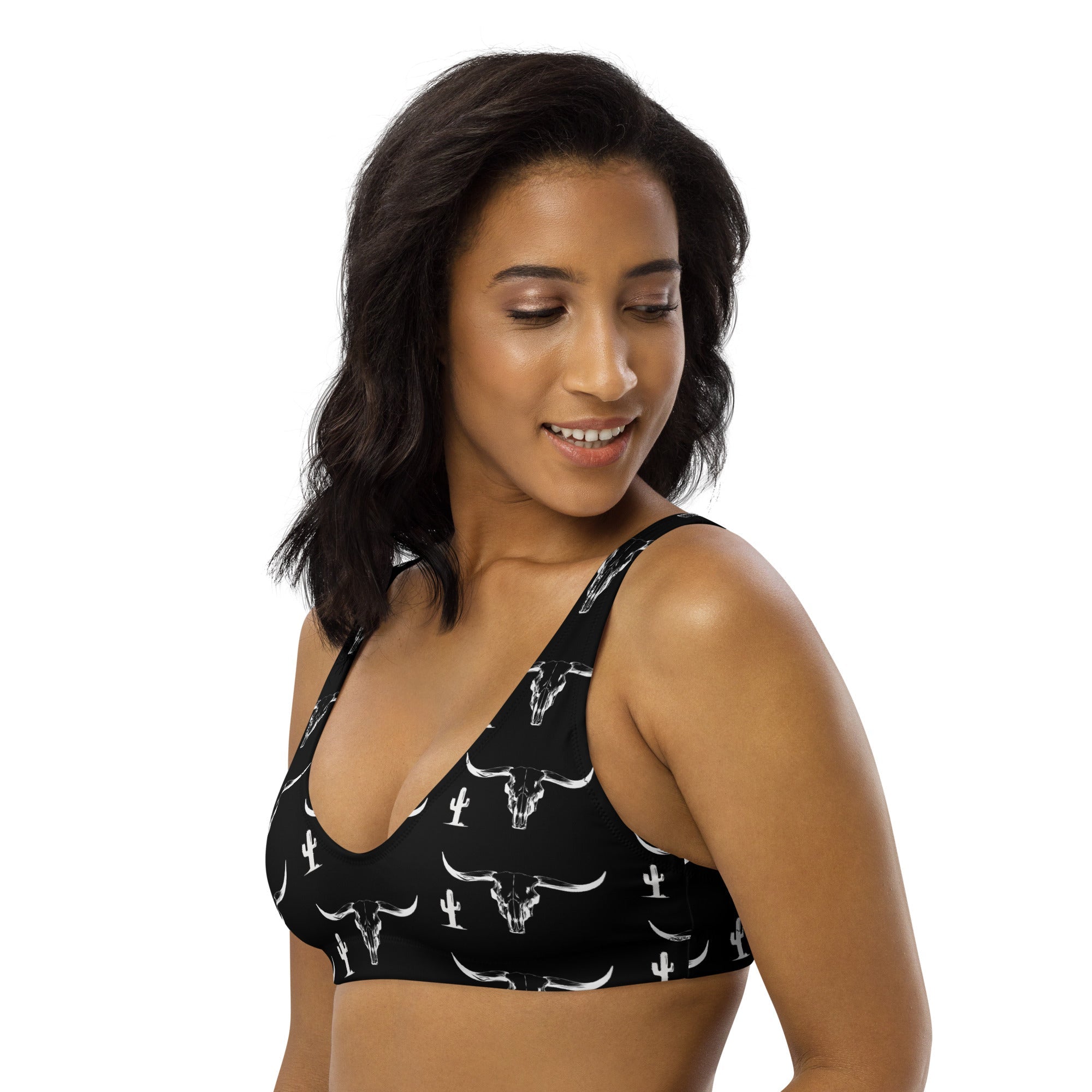 Baha Ranch Yeehaw White Bullhead Cactus Bikini Top by Baha Ranch Western Wear - product image 5
