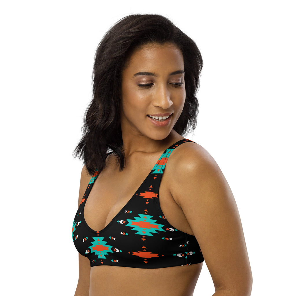 Baha Ranch Yeehaw Turquoise & Orange Aztec Bikini Top by Baha Ranch Western Wear - product image 4