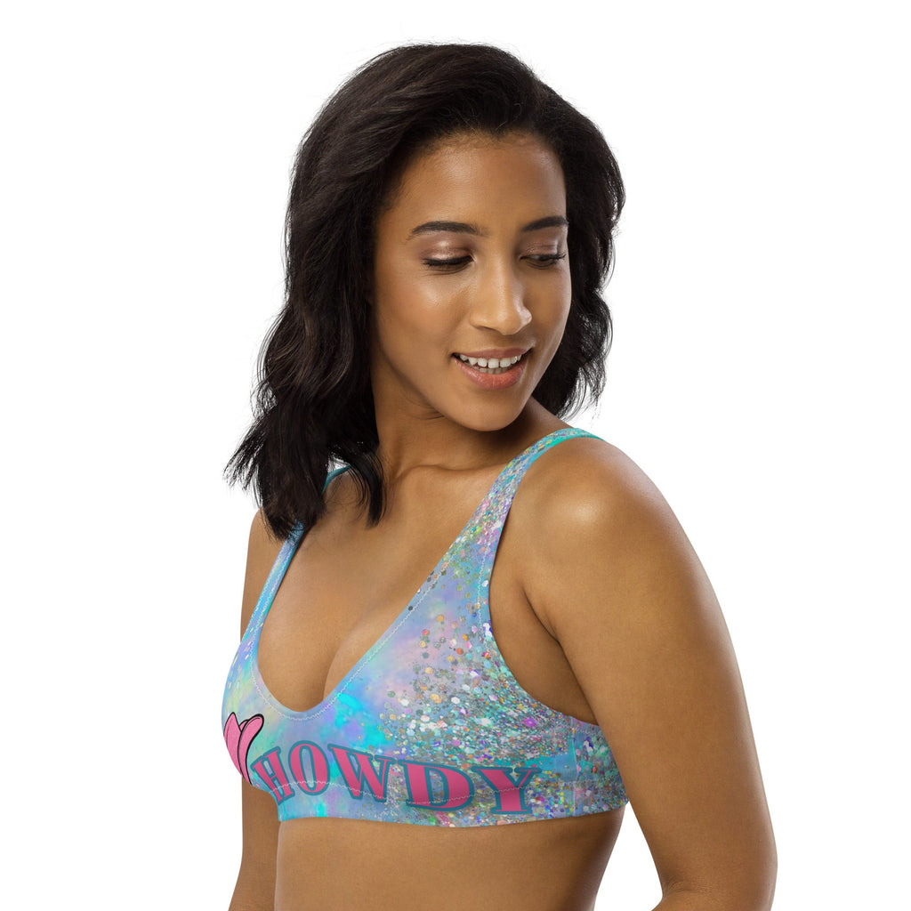 Baha Ranch Yeehaw Howdy Opal Glitter Bikini Top by Baha Ranch Western Wear - product image 5