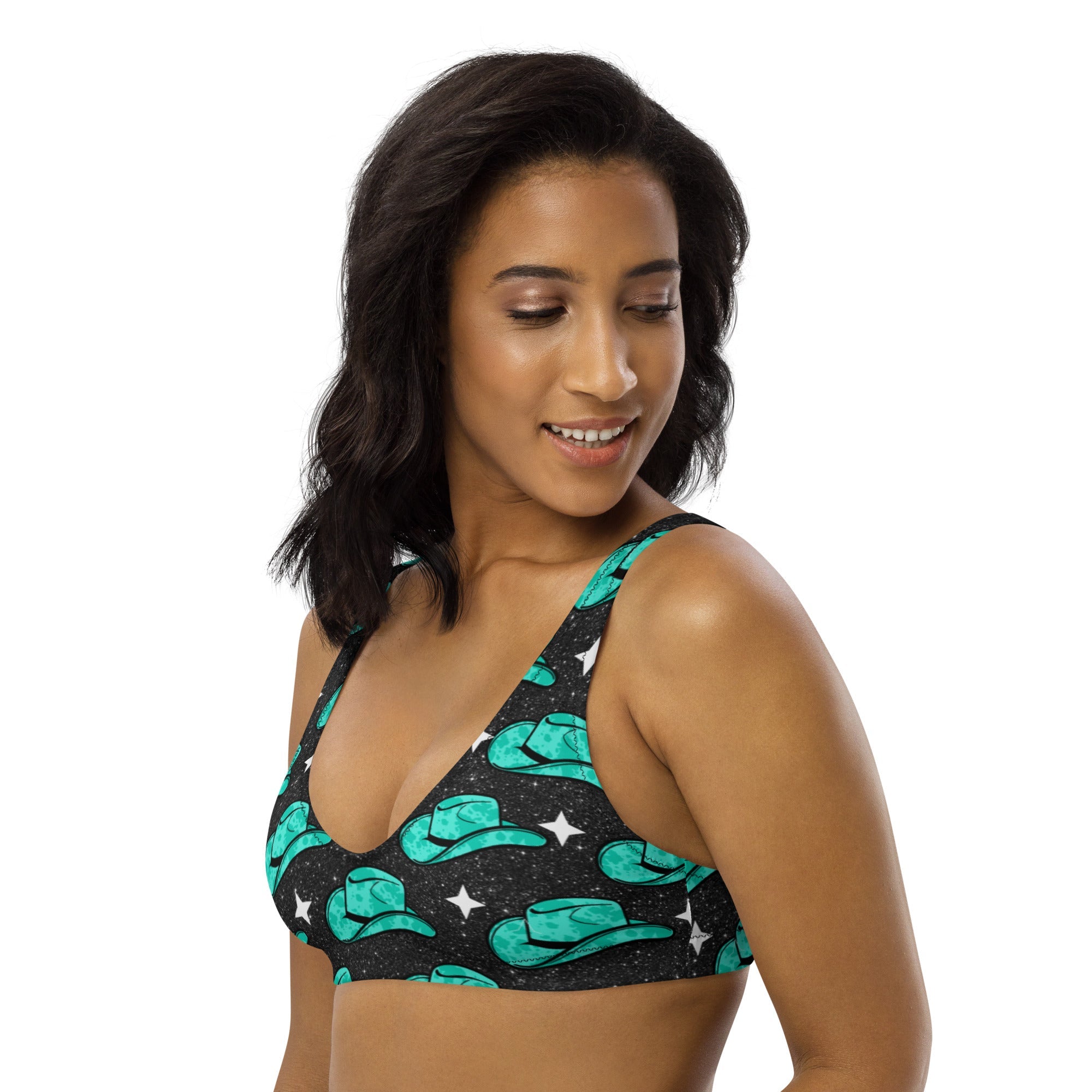 Baha Ranch Yeehaw Turquoise Hat Bikini Top by Baha Ranch Western Wear - product image 2