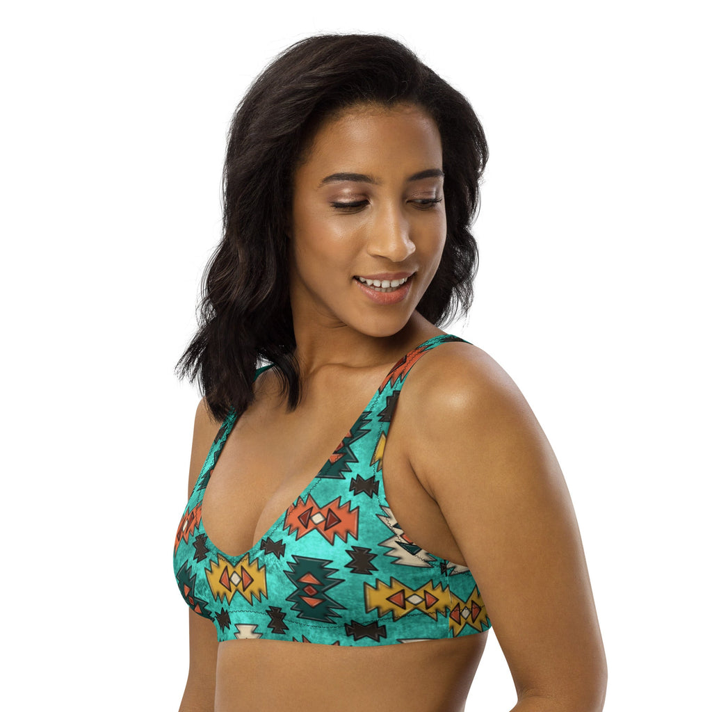 Baha Ranch Yeehaw Turquoise Aztec Bikini Top by Baha Ranch Western Wear - product image 2