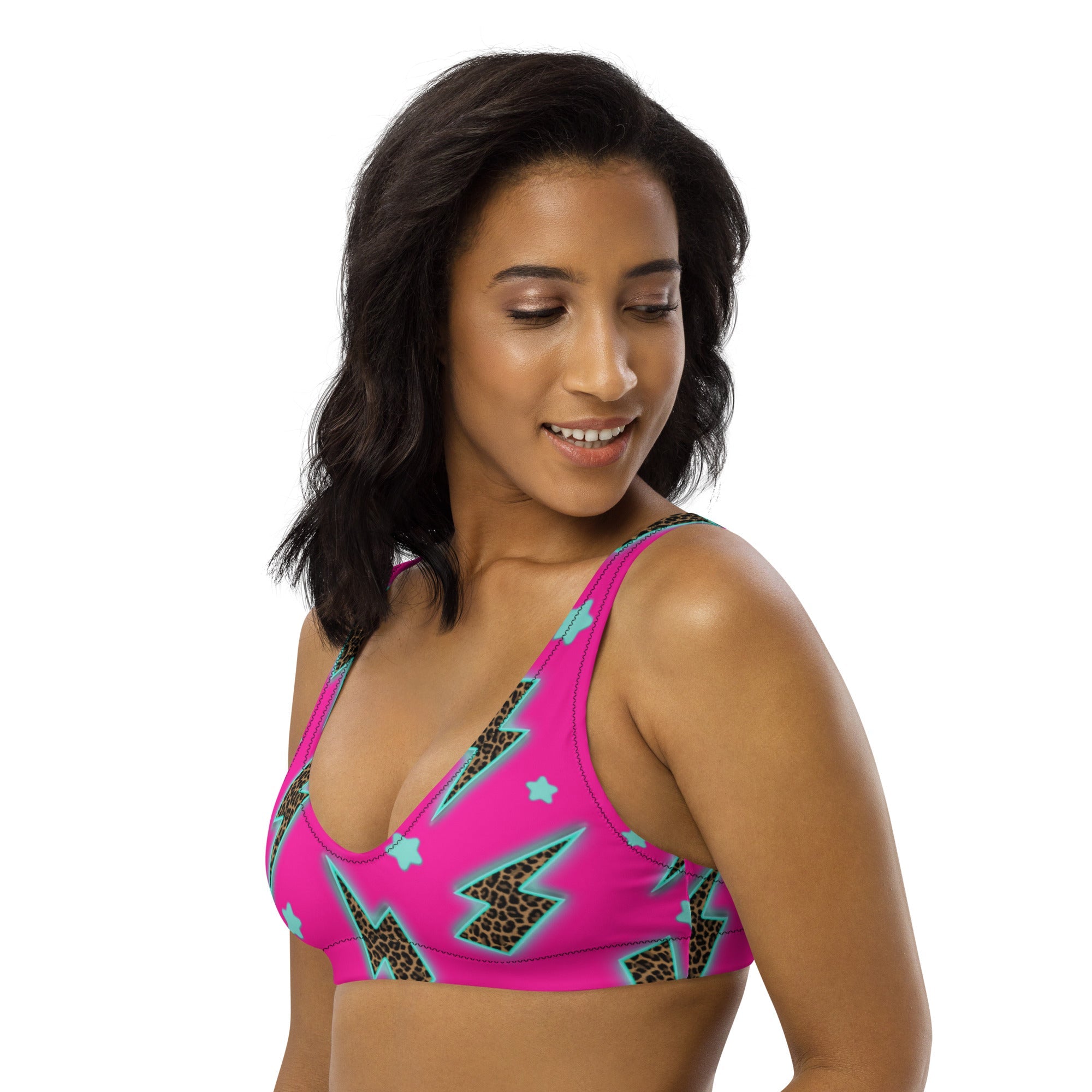 Baha Ranch Yeehaw Leopard Lightning Bikini Top by Baha Ranch Western Wear - product image 2