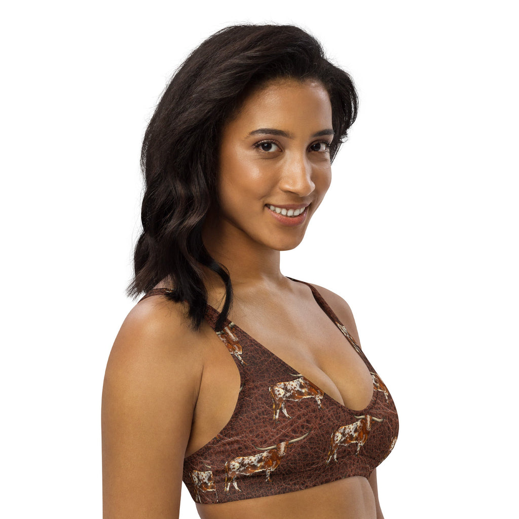 Baha Ranch Yeehaw Leather & Longhorns Bikini Top by Baha Ranch Western Wear - product image 6