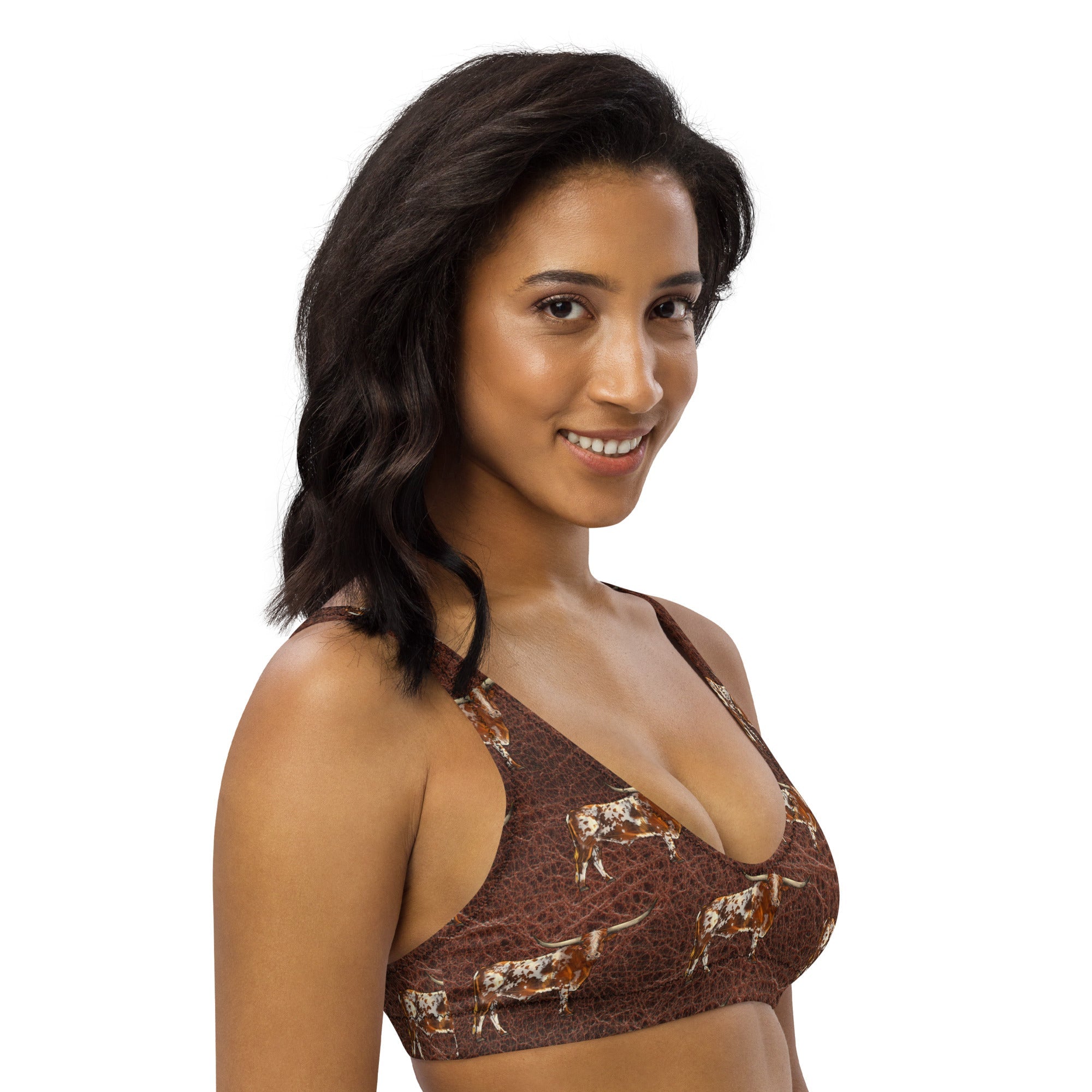 Baha Ranch Yeehaw Leather & Longhorns Bikini Top by Baha Ranch Western Wear - product image 6