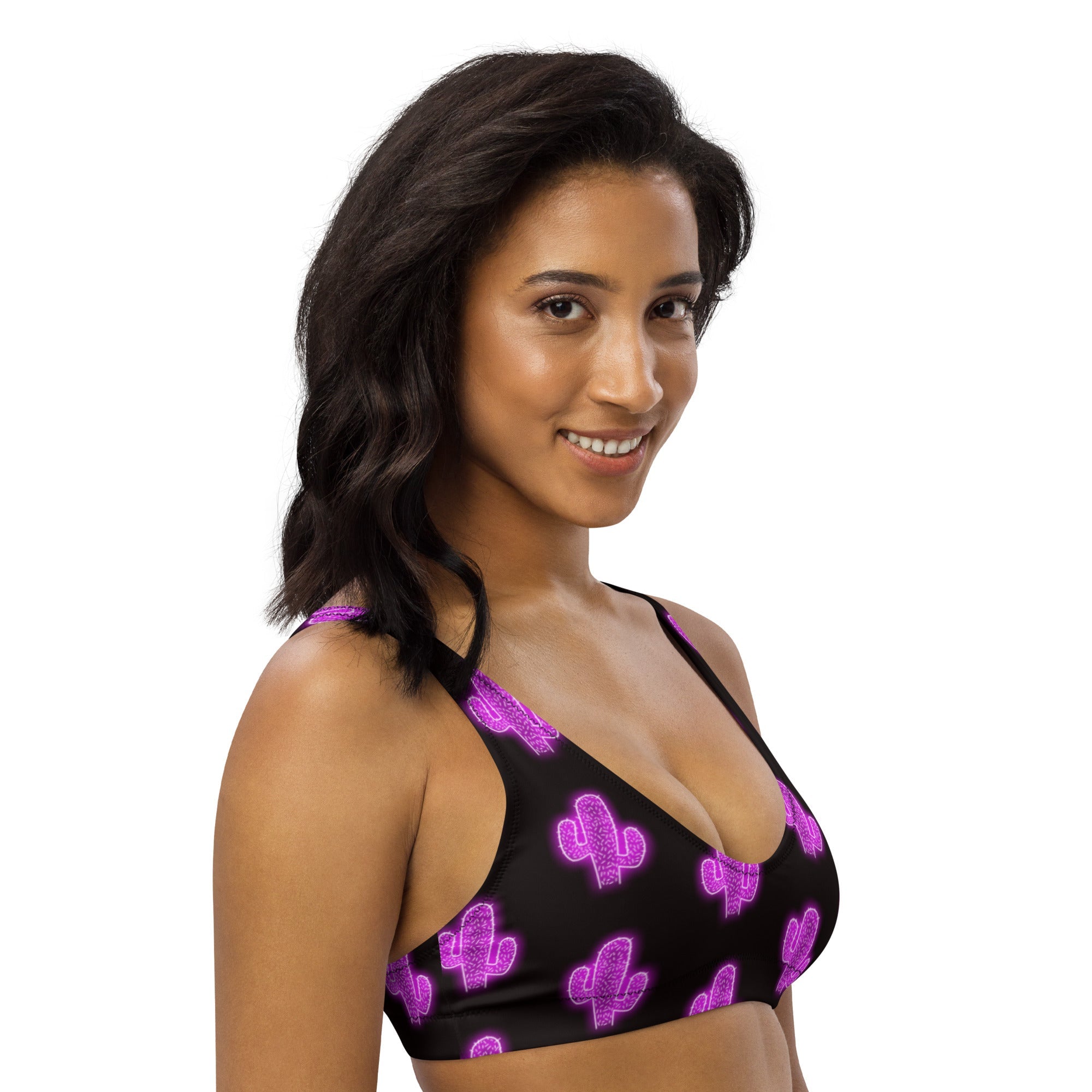 Baha Ranch Yeehaw Purple Neon Cactus Bikini Top by Baha Ranch Western Wear - product image 3
