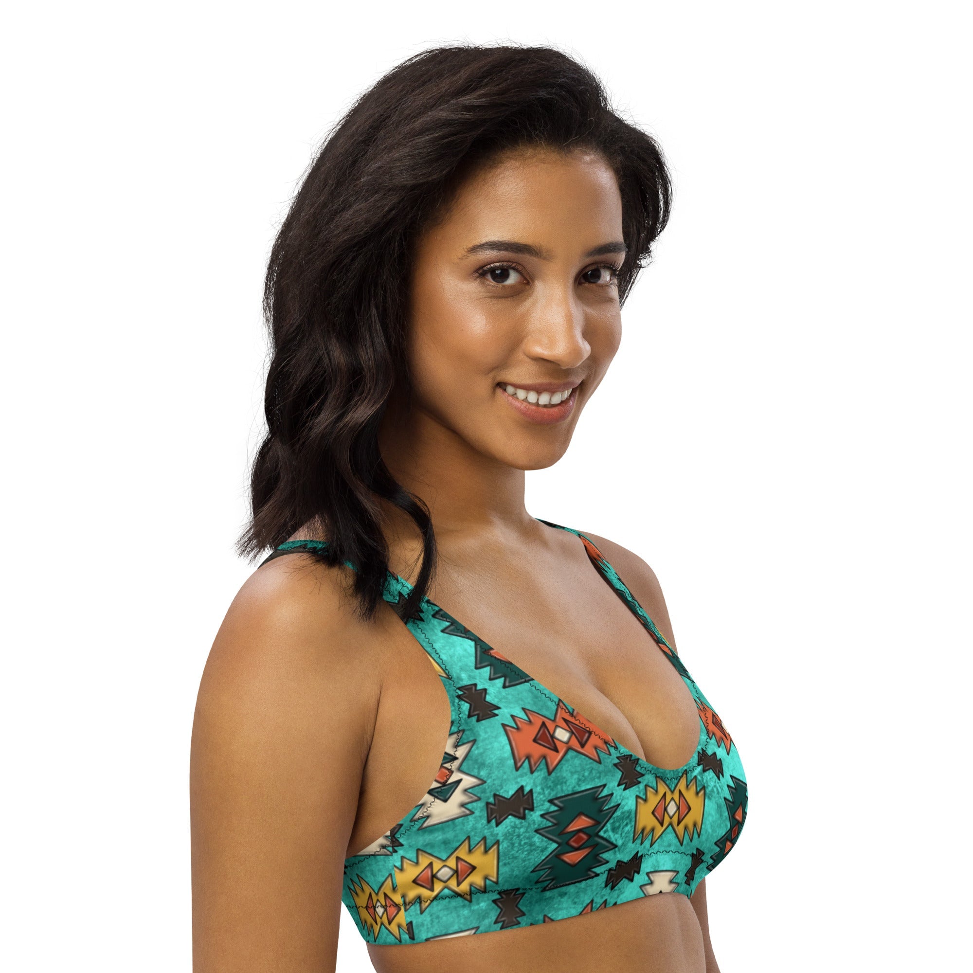 Baha Ranch Yeehaw Turquoise Aztec Bikini Top by Baha Ranch Western Wear - product image 3