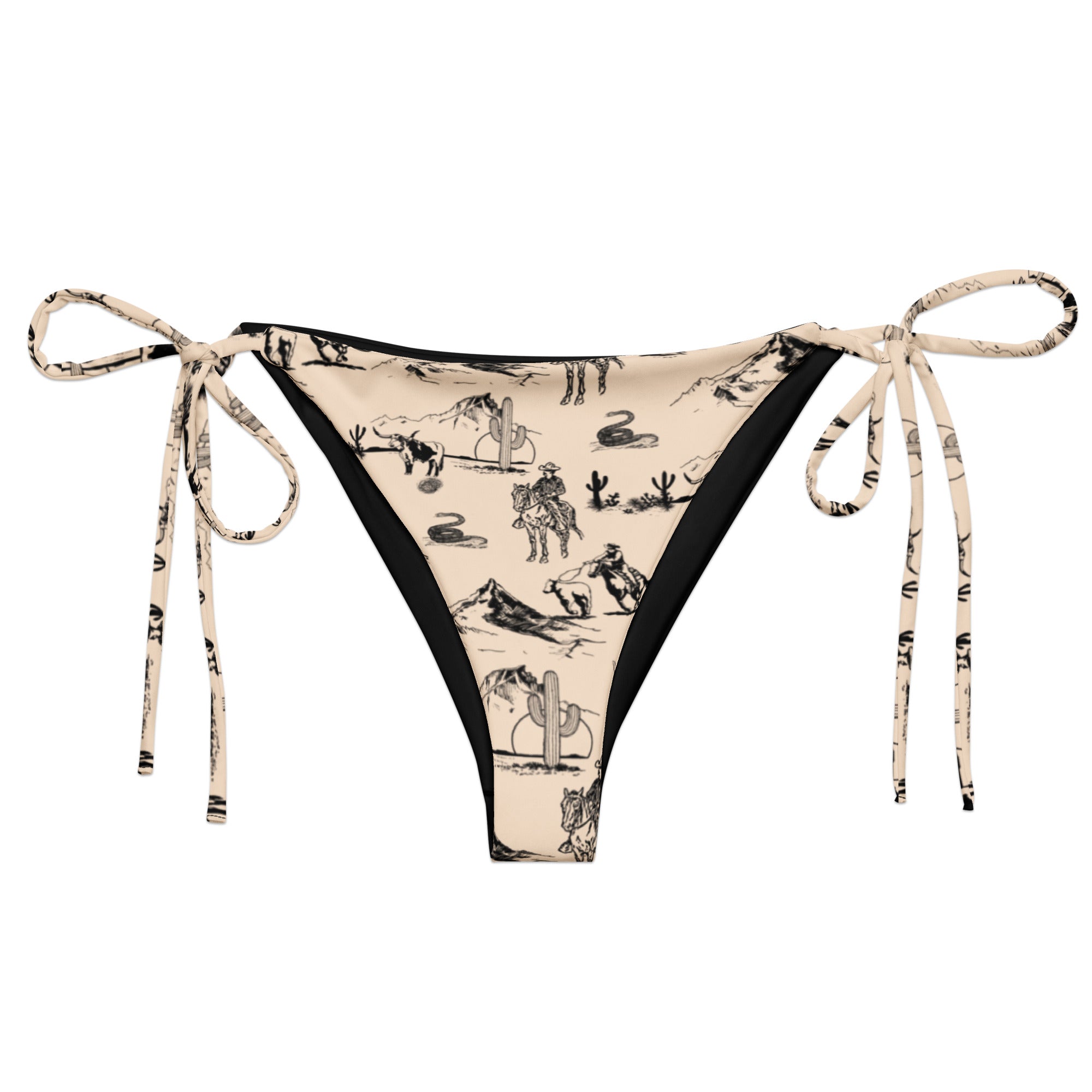 Baha Ranch Yeehaw Cowboy Ranch String Bikini Bottom by Baha Ranch Western Wear
