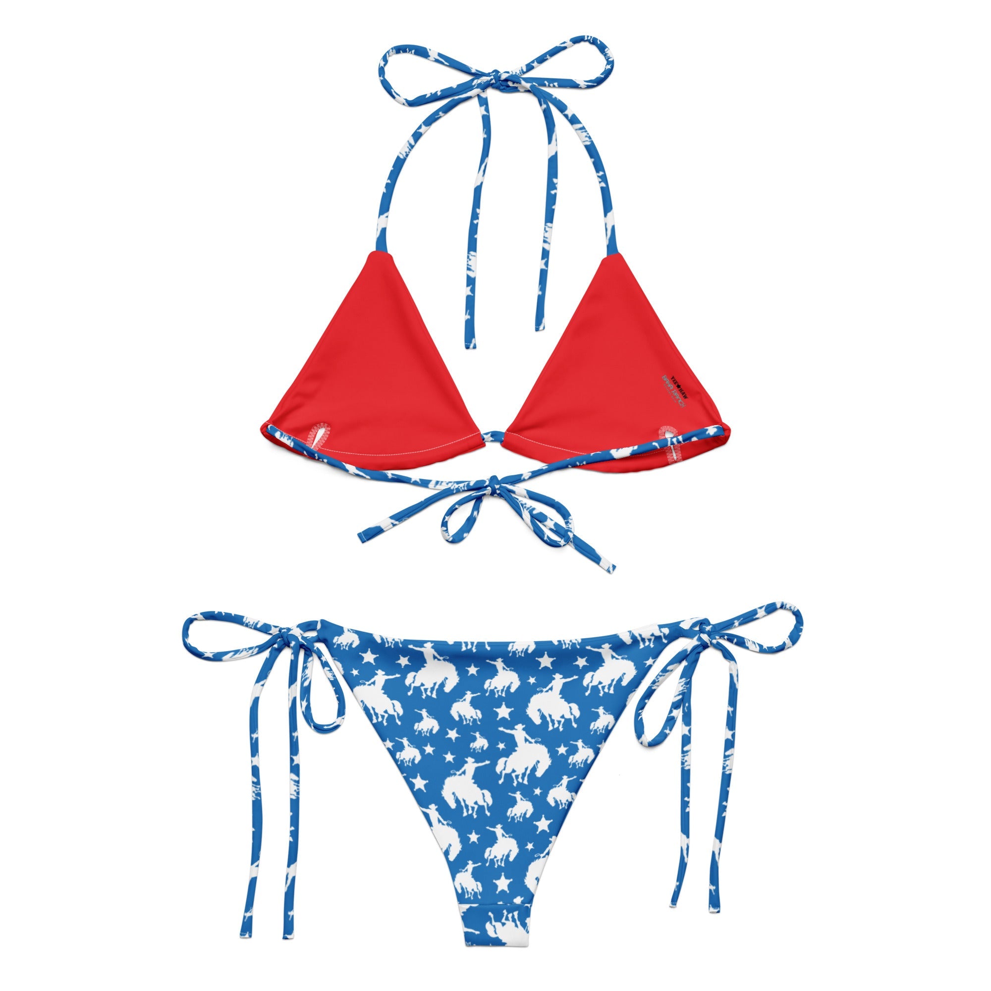 Baha Ranch Yeehaw Blue Rodeo Cowboy String Bikini by Baha Ranch Western Wear - product image 4