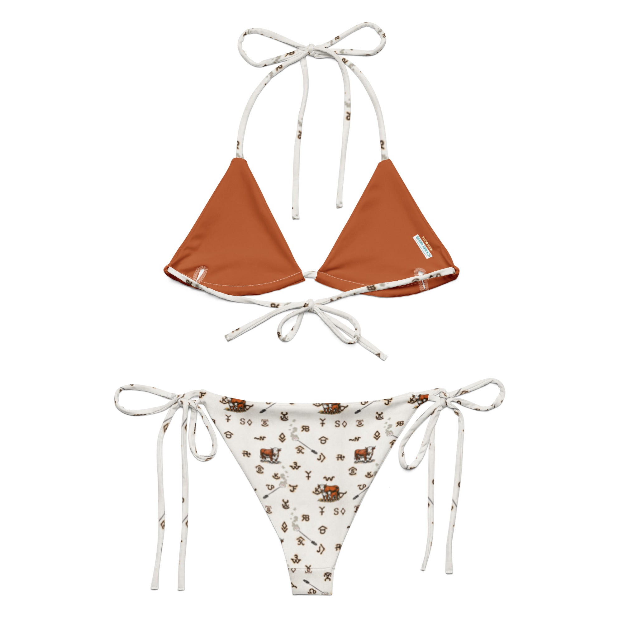 Baha Ranch Yeehaw Hereford Brands String Bikini by Baha Ranch Western Wear - product image 4