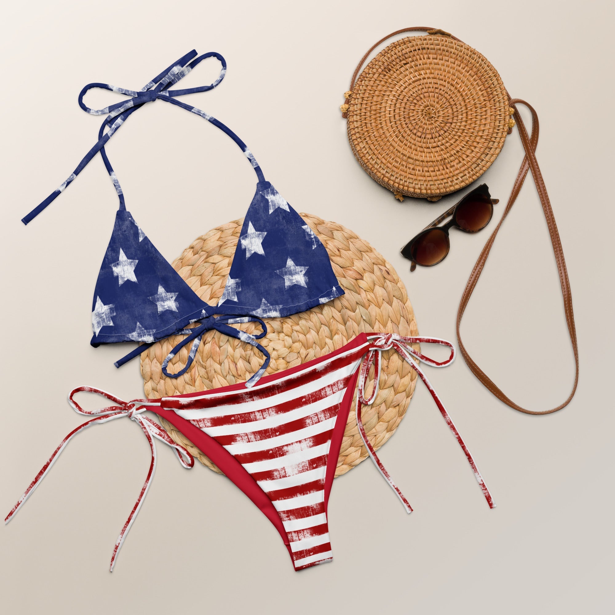 Baha Ranch Yeehaw Stars & Stripes String Bikini by Baha Ranch Western Wear