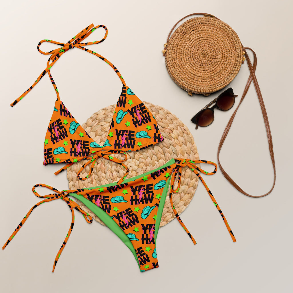 Baha Ranch Yeehaw Orange String Bikini by Baha Ranch Western Wear