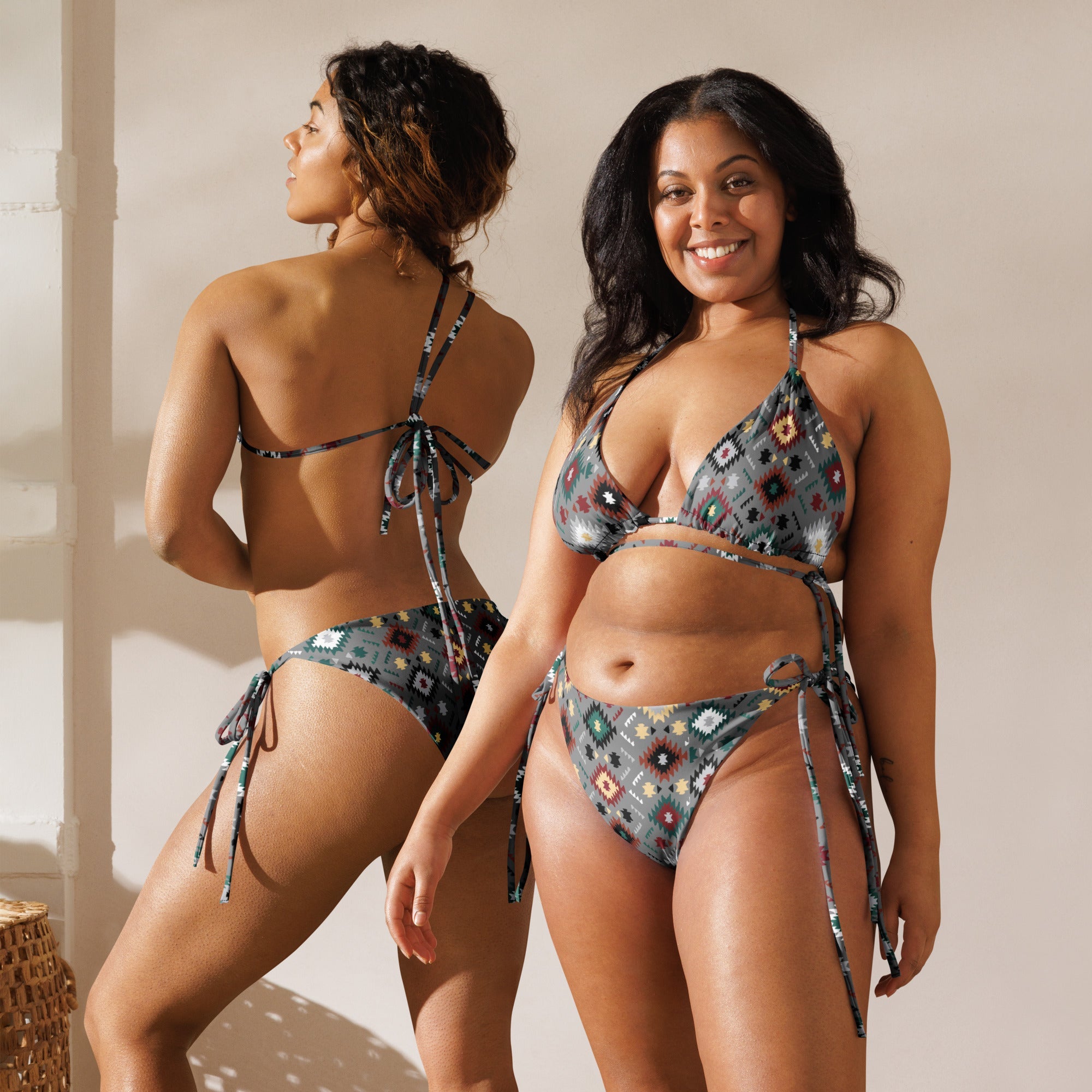 Baha Ranch Yeehaw Gray Aztec String Bikini by Baha Ranch Western Wear - product image 3