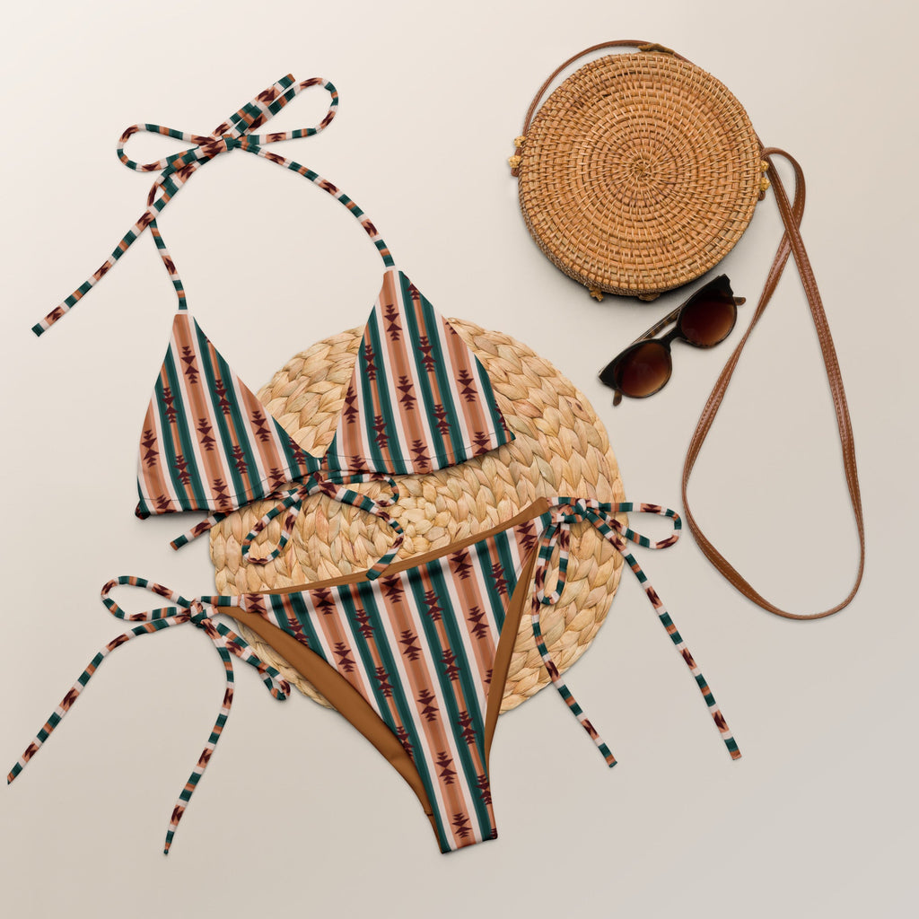 Baha Ranch Yeehaw Cocoa Aztec String Bikini by Baha Ranch Western Wear