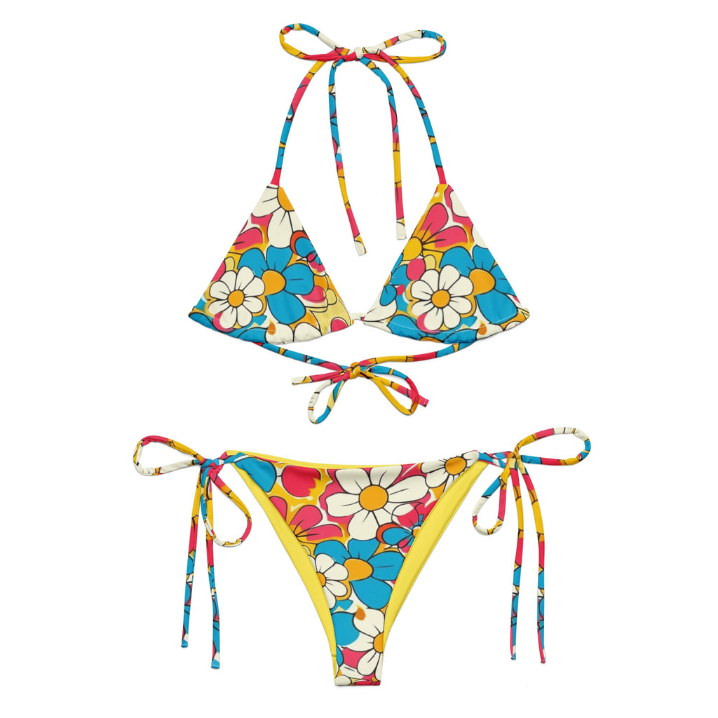 Baha Ranch Yeehaw Flower Child Retro String Bikini by Baha Ranch Western Wear