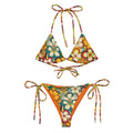 Baha Ranch Yeehaw Woodstock Retro Floral String Bikini by Baha Ranch Western Wear