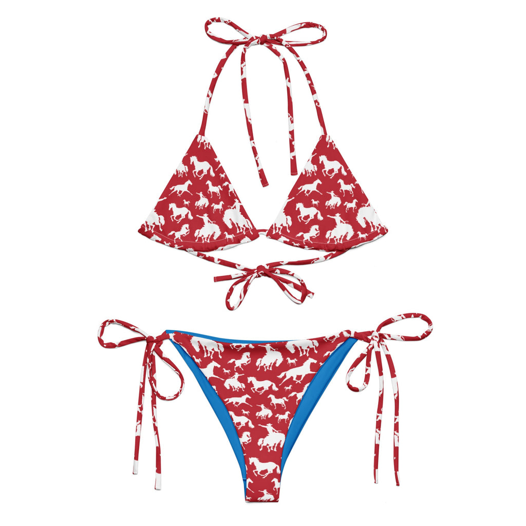 Baha Ranch Yeehaw Red Rodeo Cowboy String Bikini by Baha Ranch Western Wear
