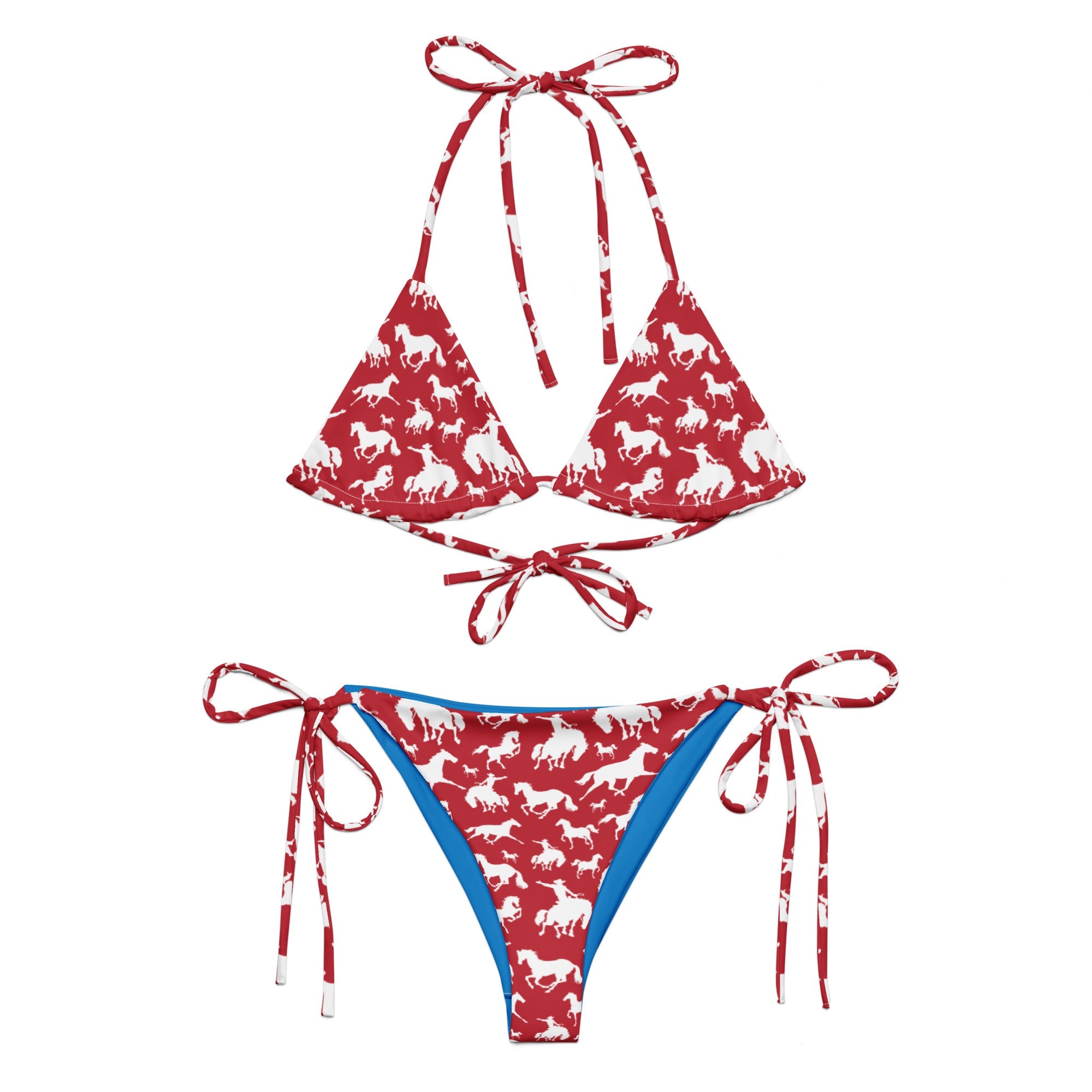 Baha Ranch Yeehaw Red Rodeo Cowboy String Bikini by Baha Ranch Western Wear