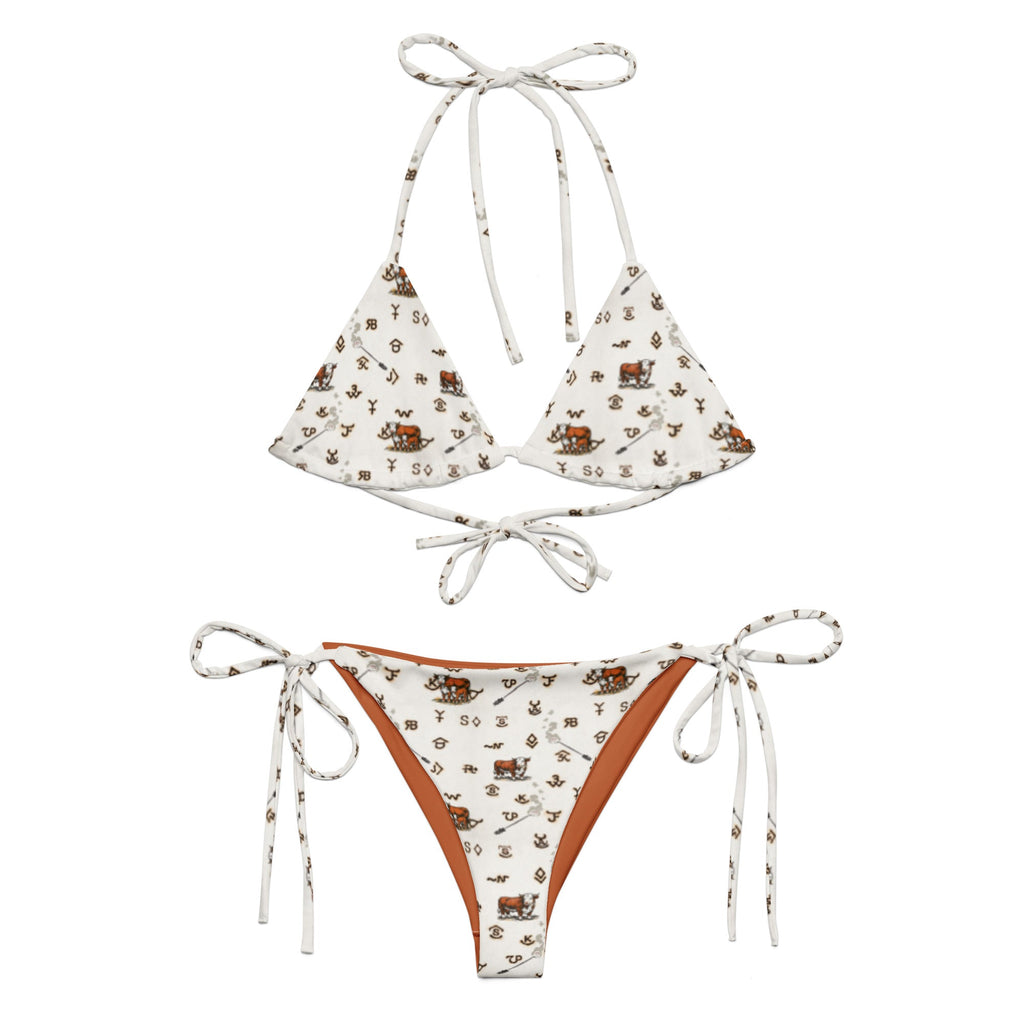 Baha Ranch Yeehaw Hereford Brands String Bikini by Baha Ranch Western Wear
