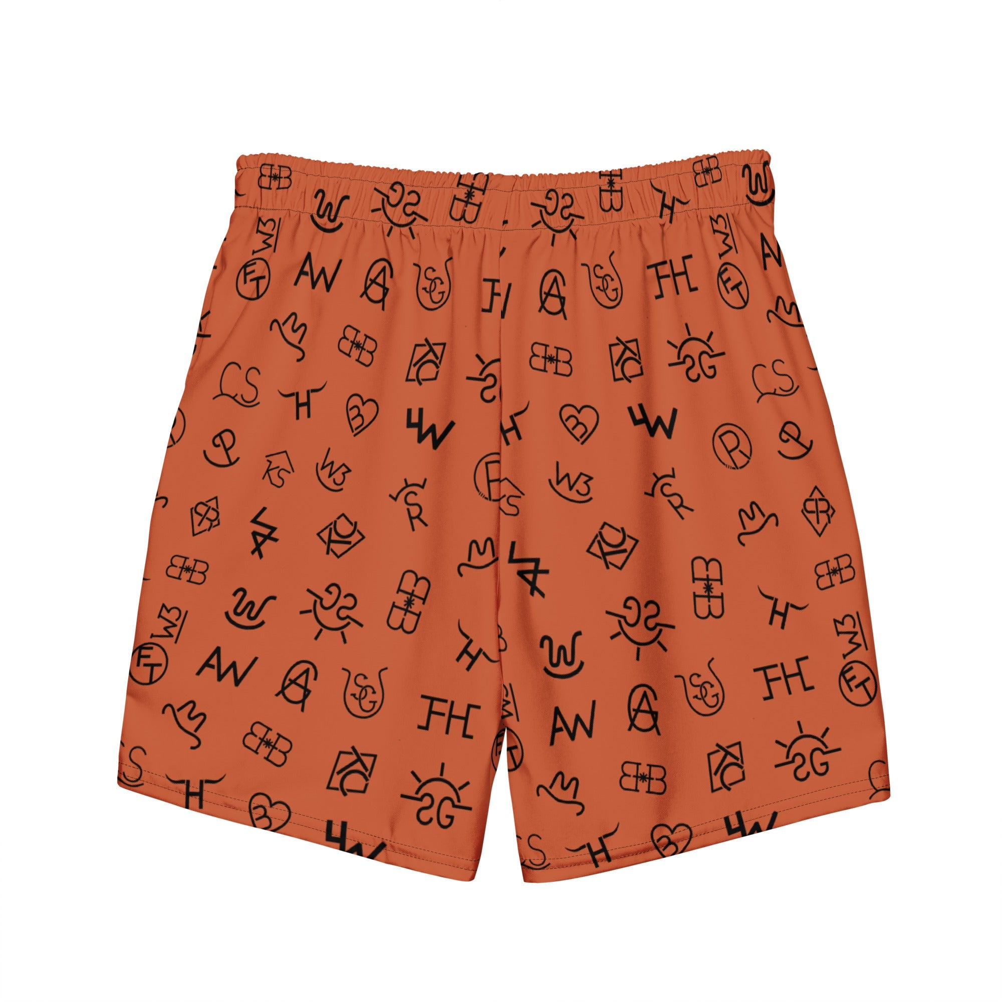 Baha Ranch Yeehaw Brown Cattle Brands Men's Swim Trunks by Baha Ranch Western Wear - product image 4