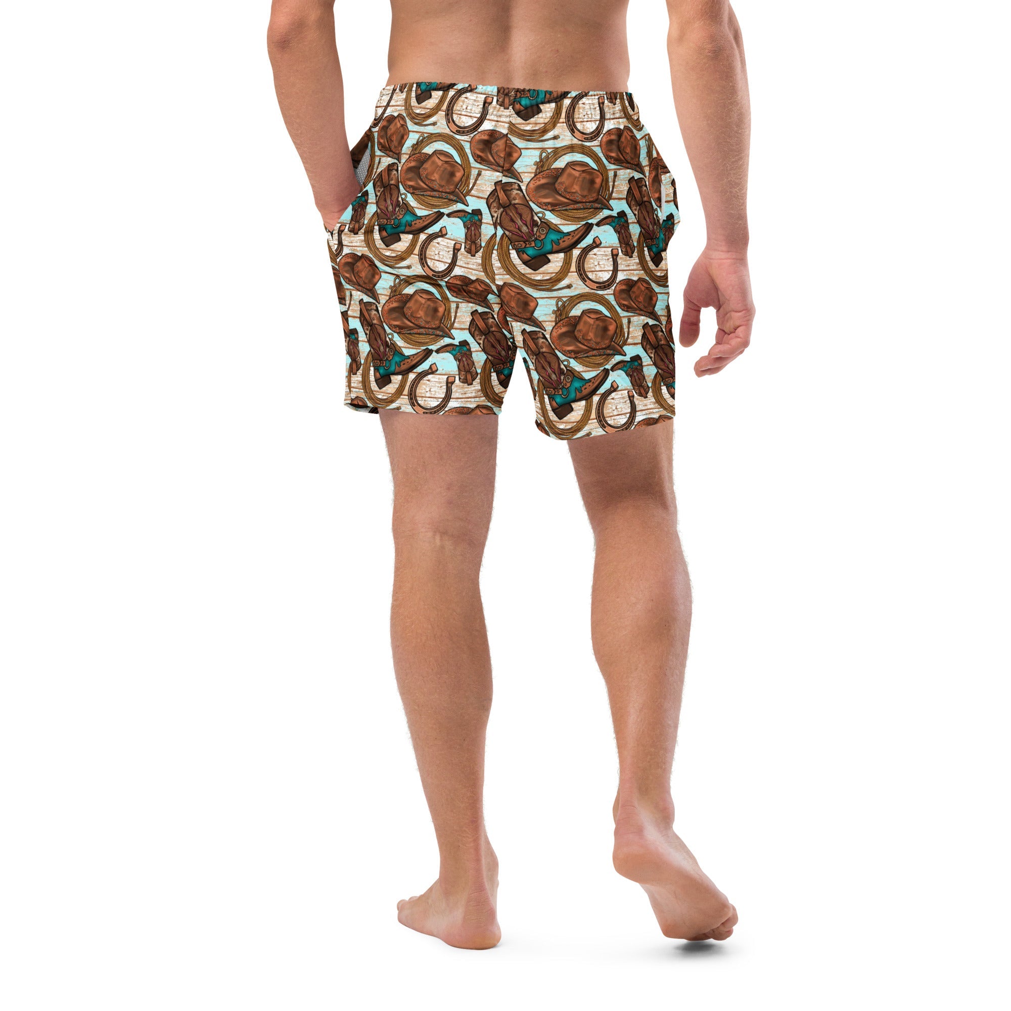 Baha Ranch Yeehaw Cowboy Up Men's Swim Trunks by Baha Ranch Western Wear - product image 3