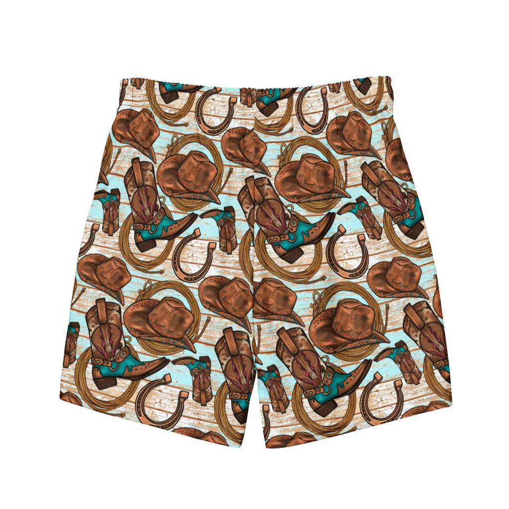 Baha Ranch Yeehaw Cowboy Up Men's Swim Trunks by Baha Ranch Western Wear - product image 4